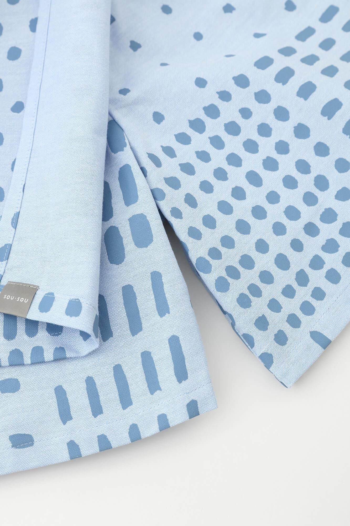 棉和紙 BIKE 裙褲／敷石 淡水藍色