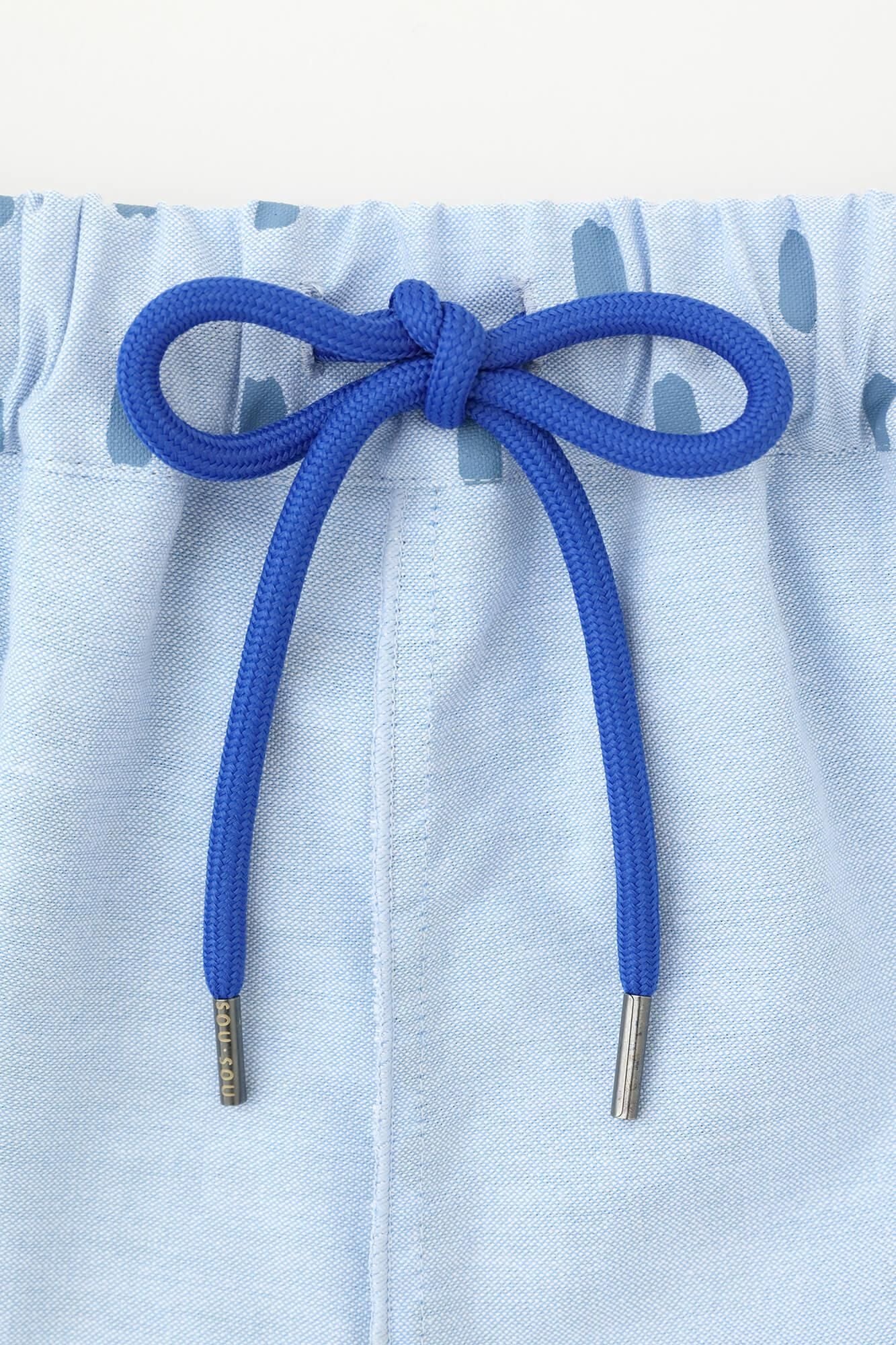 棉和紙 BIKE 裙褲／敷石 淡水藍色