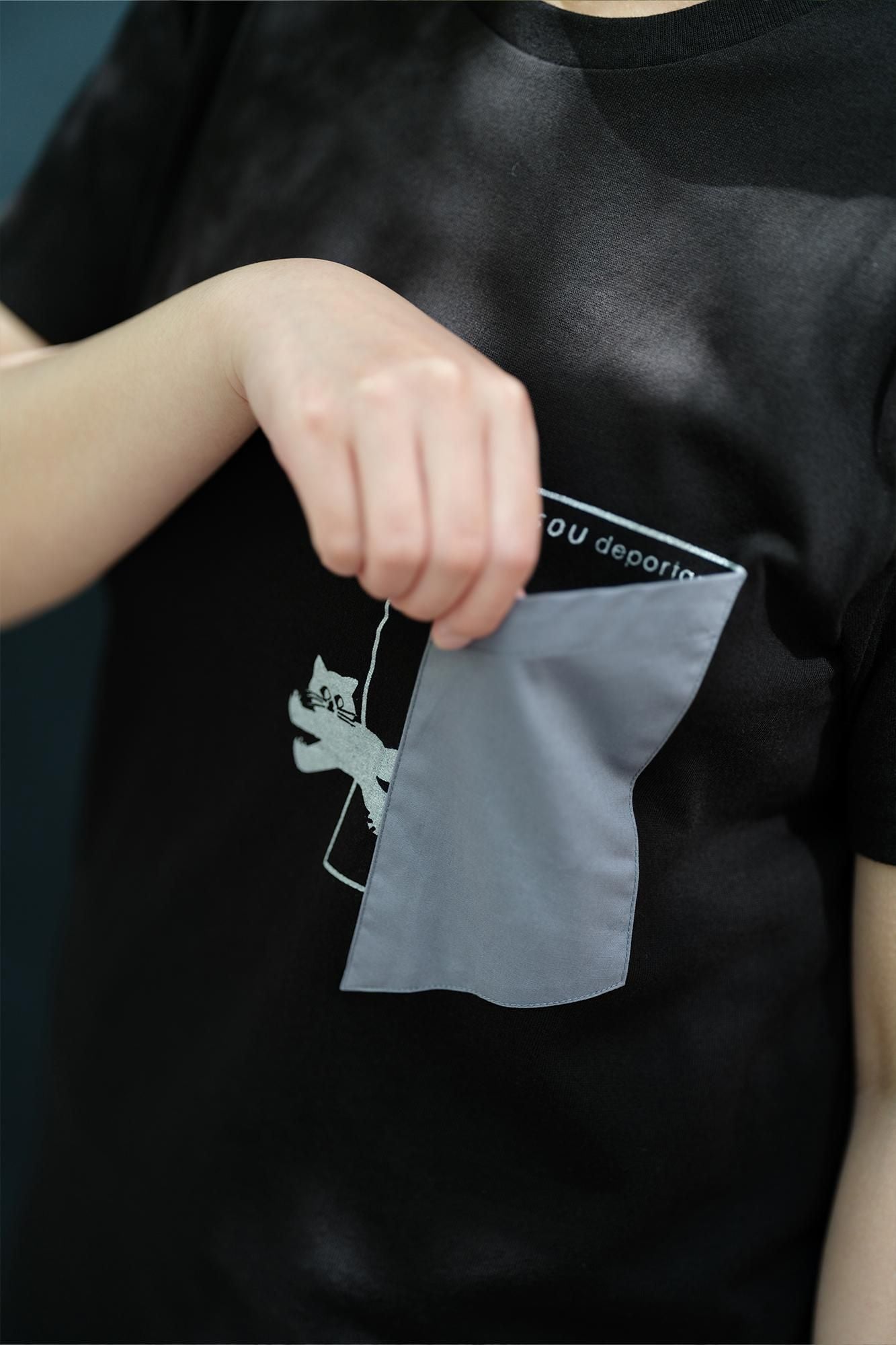 Kurzärmliges Escape-Pocket-T-Shirt [5.0]/Schwarz