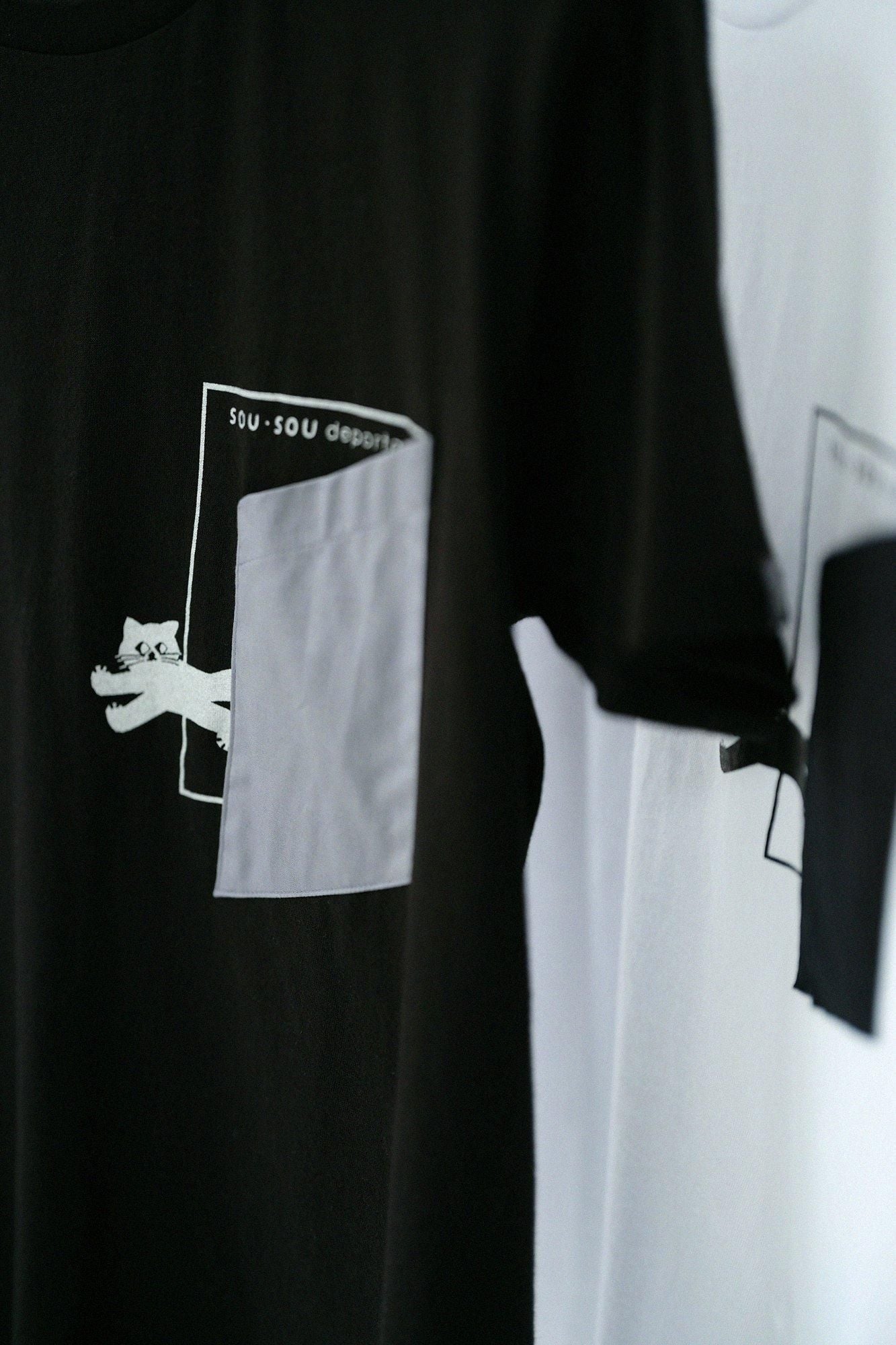 Kurzärmliges Escape-Pocket-T-Shirt [5.0]/Schwarz