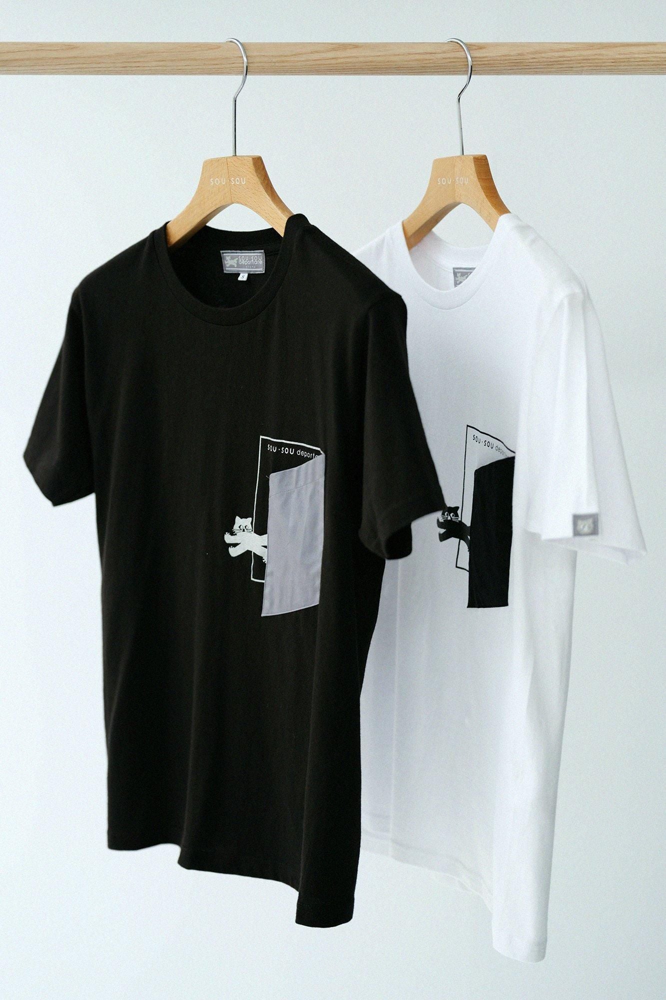 Kurzärmliges Escape-Pocket-T-Shirt [5.0]/Schwarz