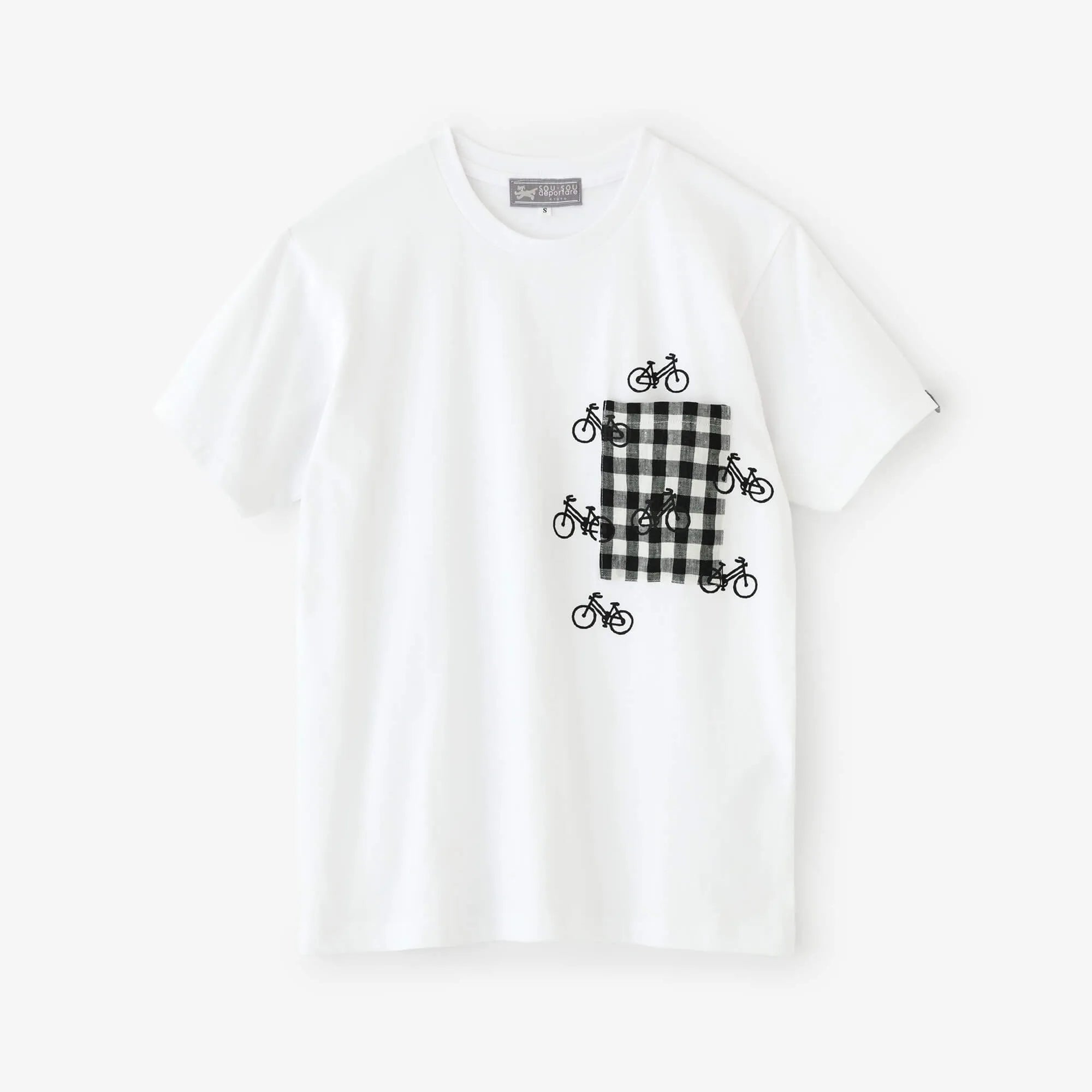 Short Sleeve Pocket T-shirt [5.0] / White×Bicycle Craze