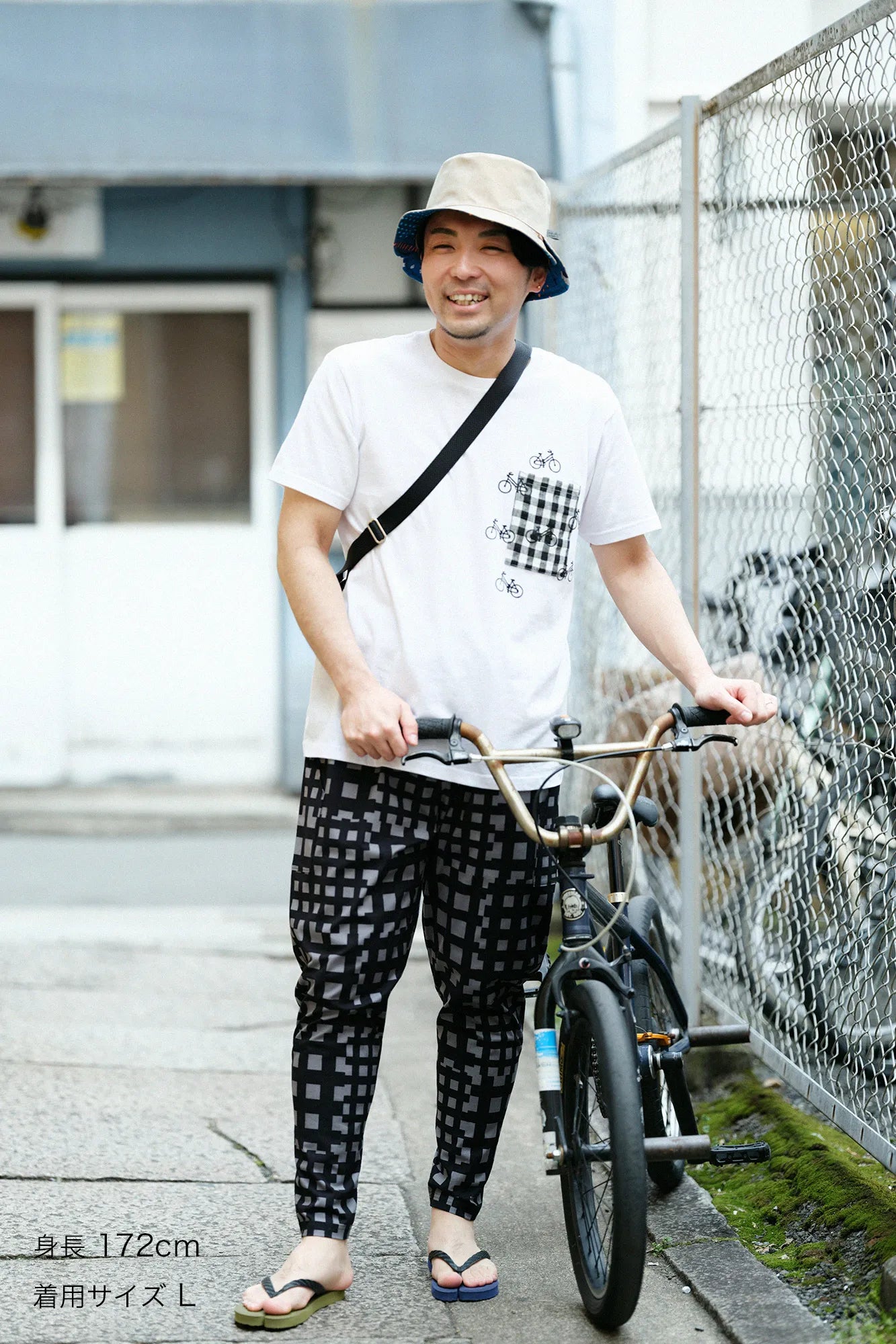 Short Sleeve Pocket T-shirt [5.0] / White×Bicycle Craze
