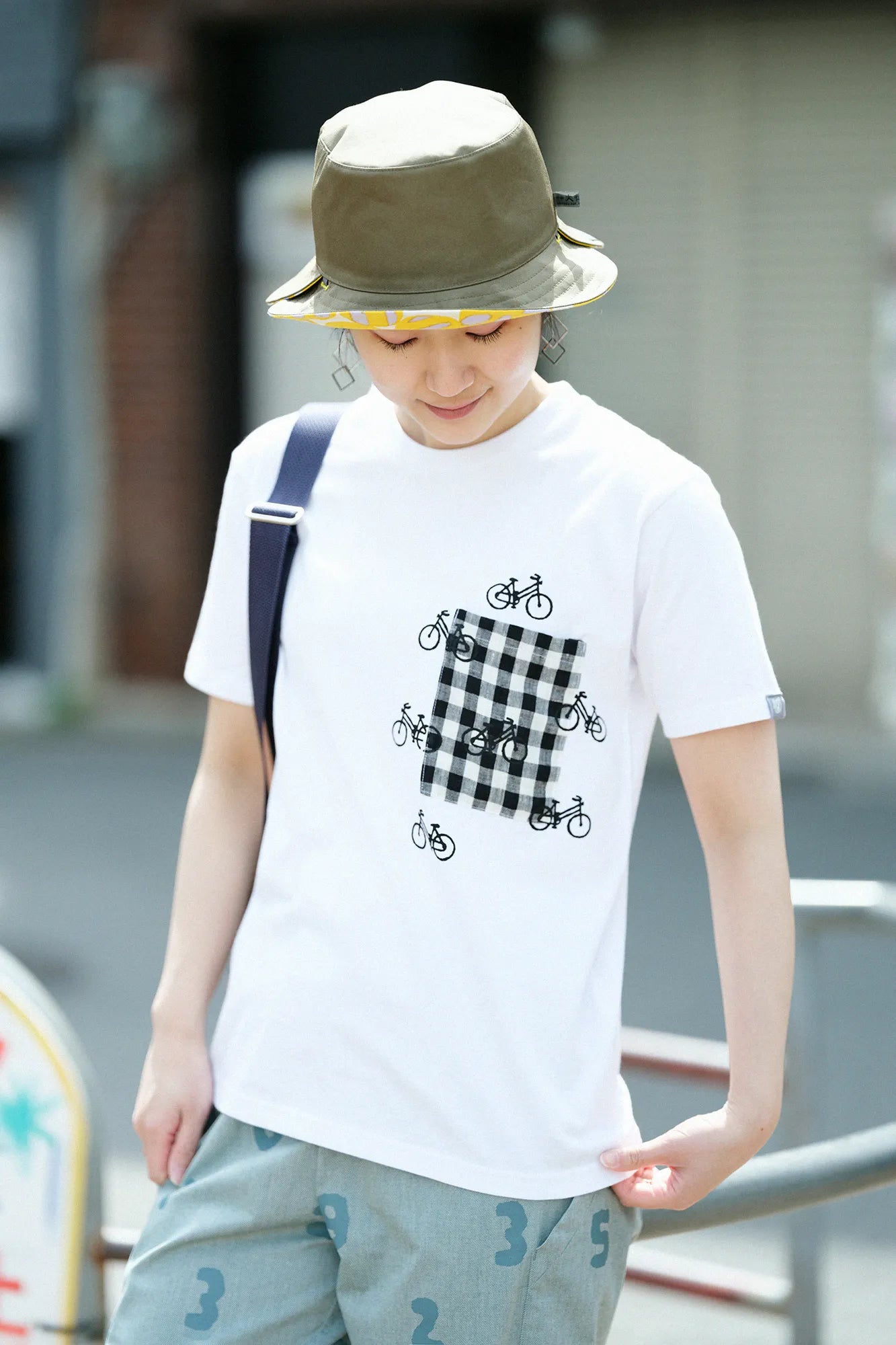 Short Sleeve Pocket T-shirt [5.0] / White×Bicycle Craze
