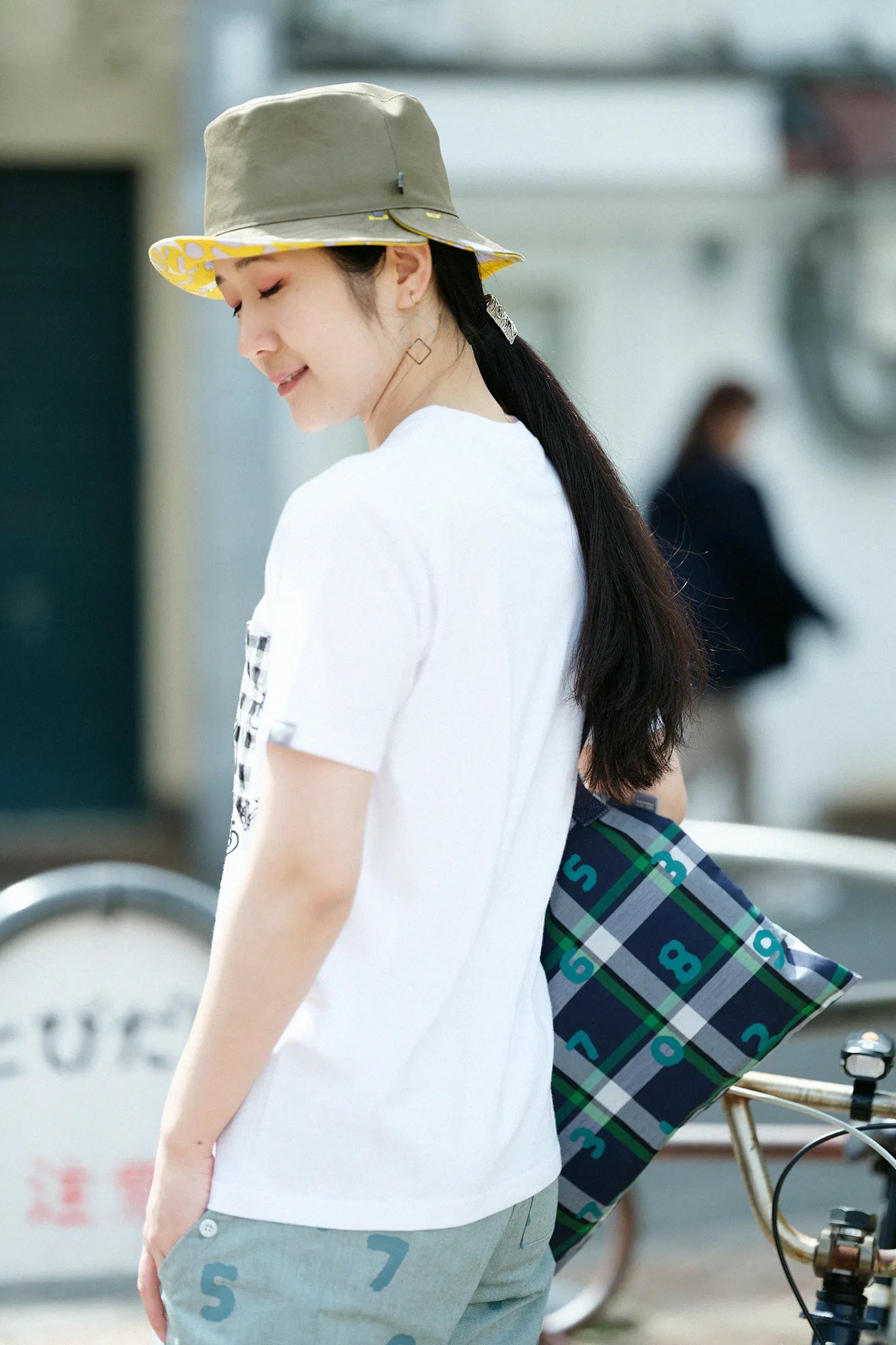 Short Sleeve Pocket T-shirt [5.0] / White×Bicycle Craze