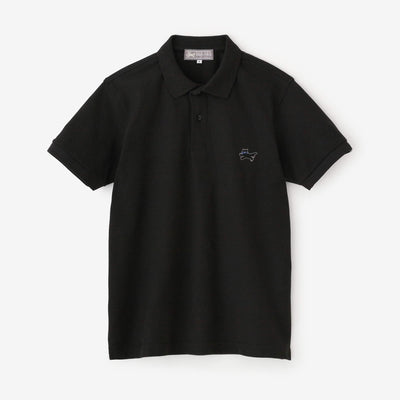 Deportale Kurzarm-Poloshirt/Schwarz