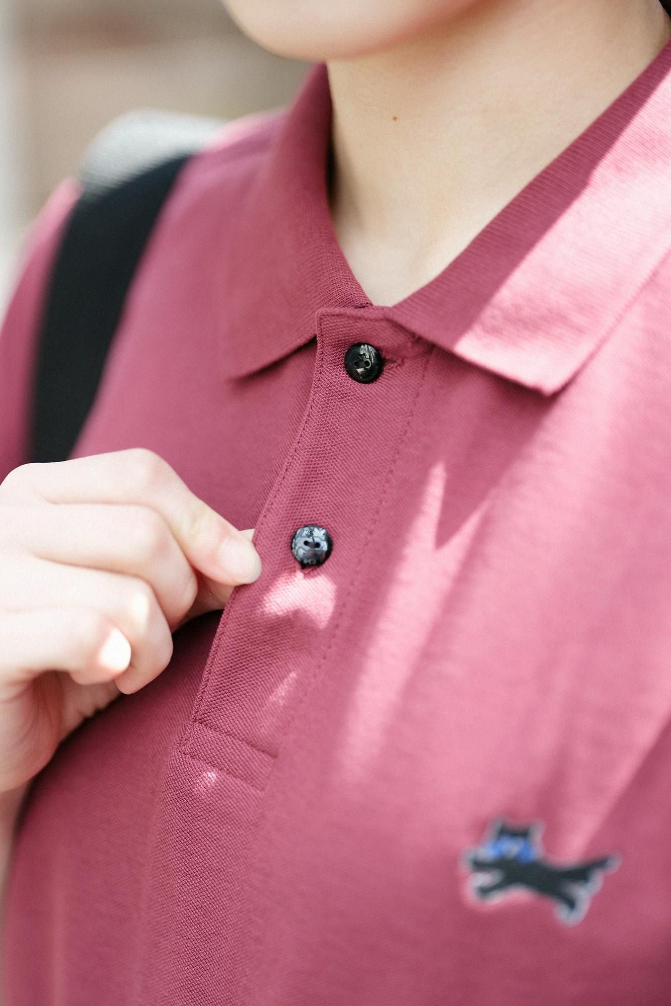 【官網限定】deportare短袖Polo衫/酒紅色