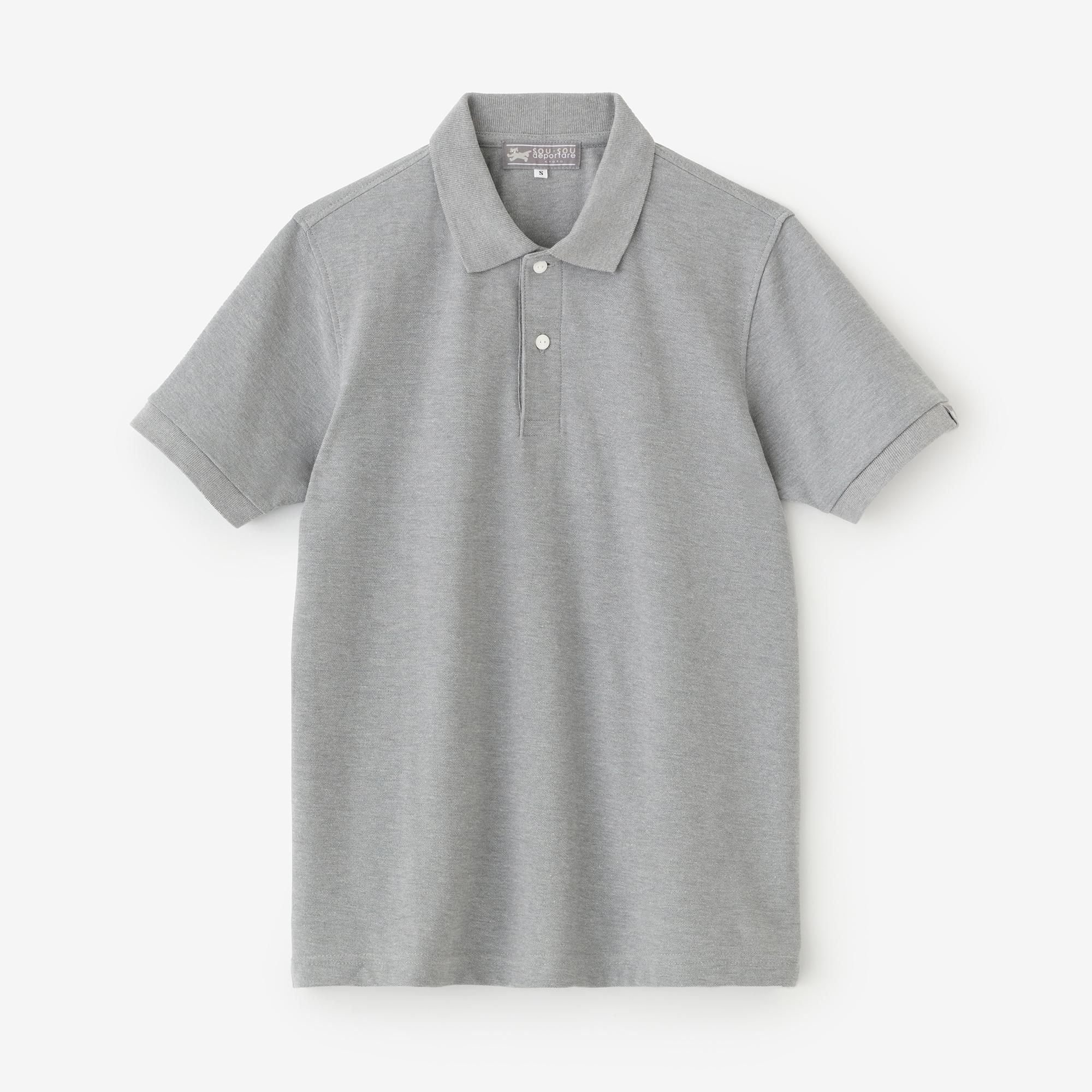 SO-SU-U十數 短袖Polo衫／混灰色