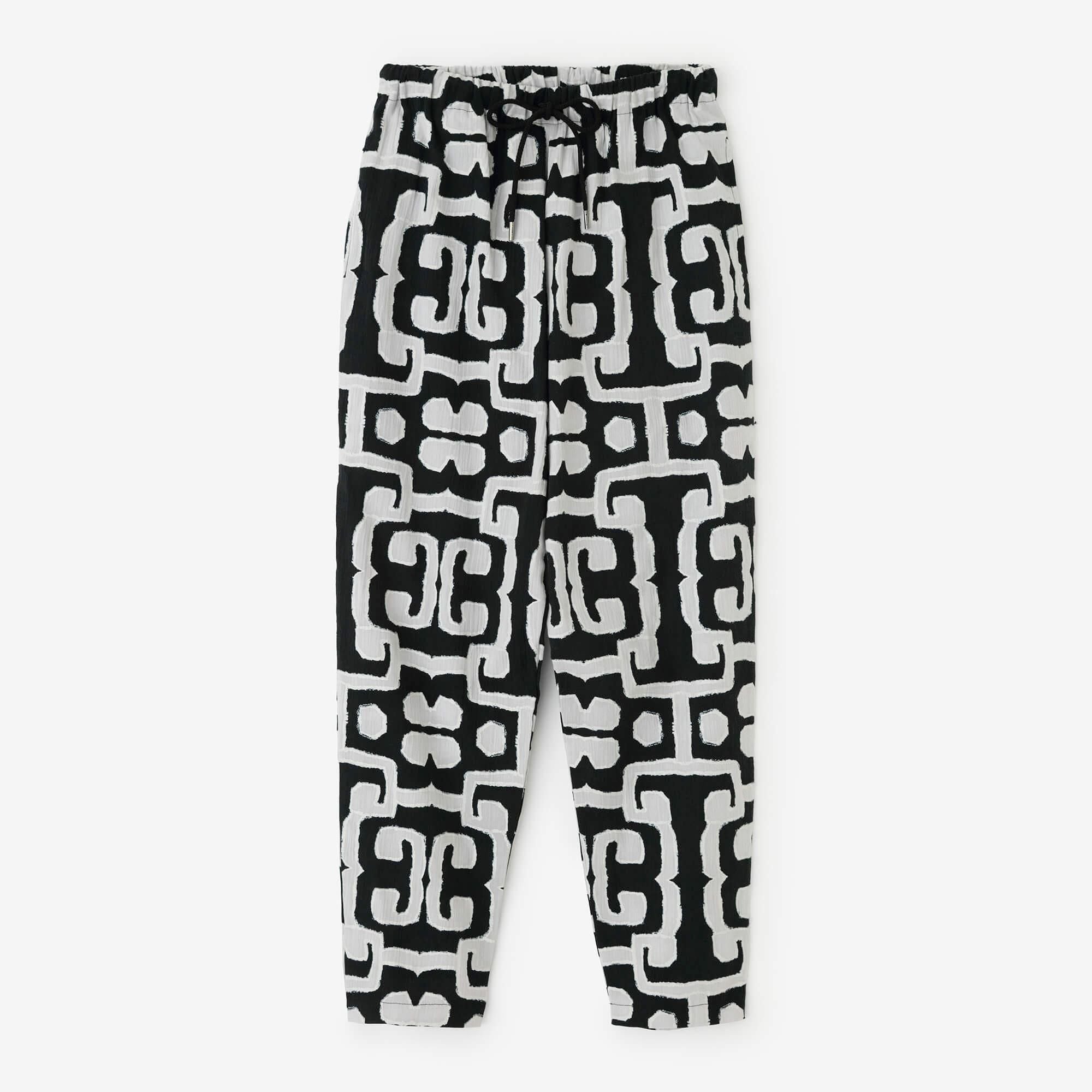 Chizimi Cotton 20/20 Easy Tapered Pants／Primitive Sculpture