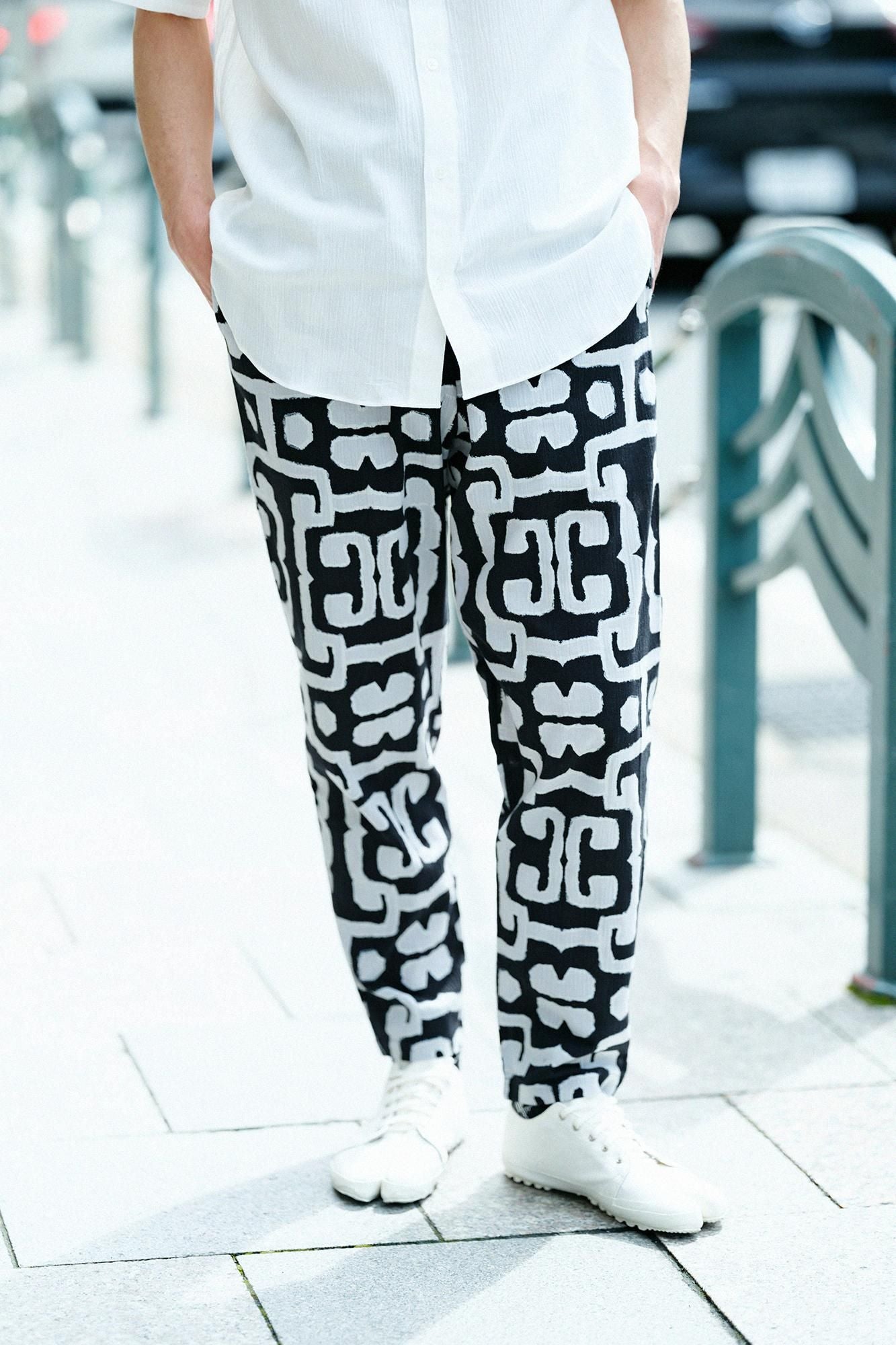 Chizimi Cotton 20/20 Easy Tapered Pants／Primitive Sculpture