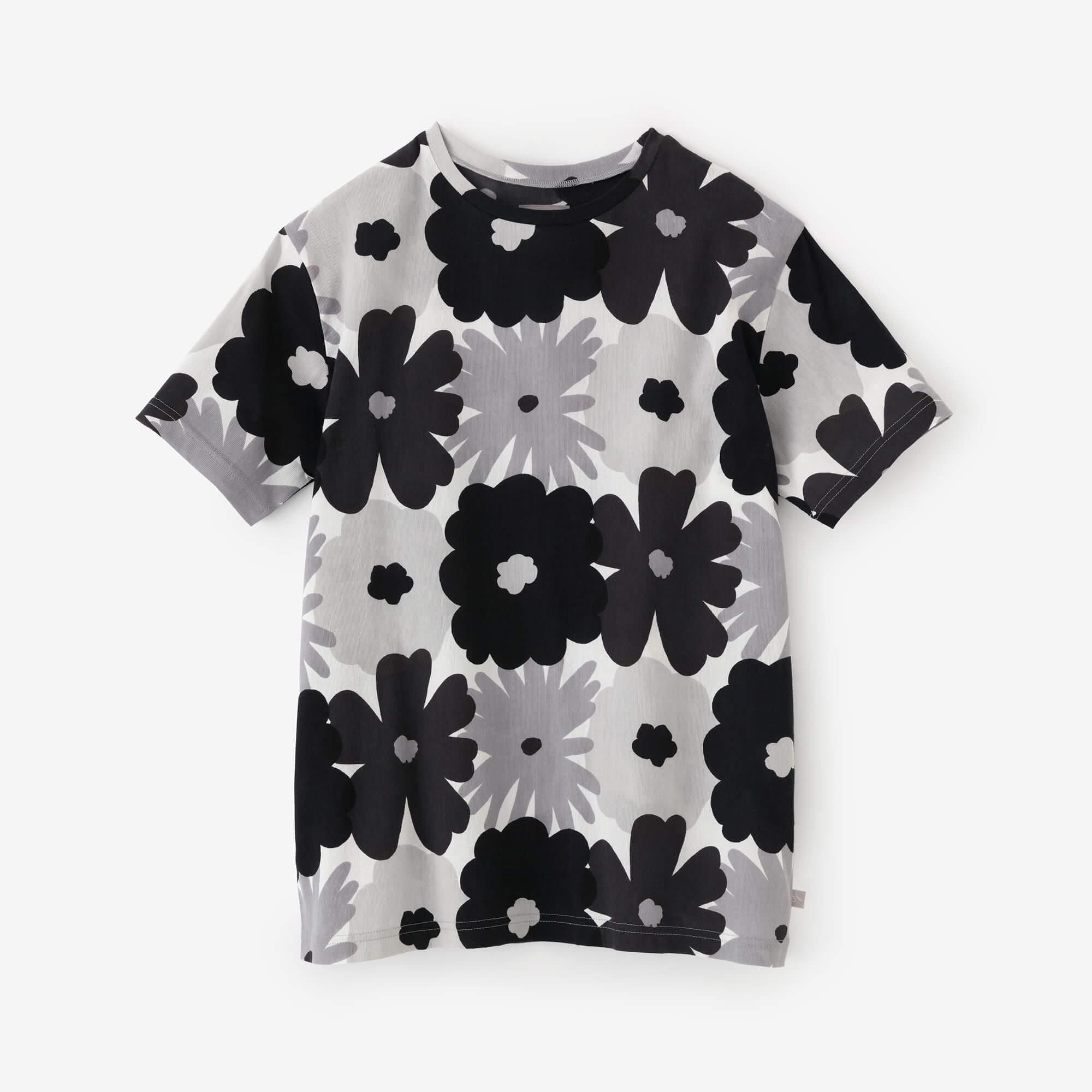 高島縮 40/40 半袖Tシャツ／おおらかとりどり