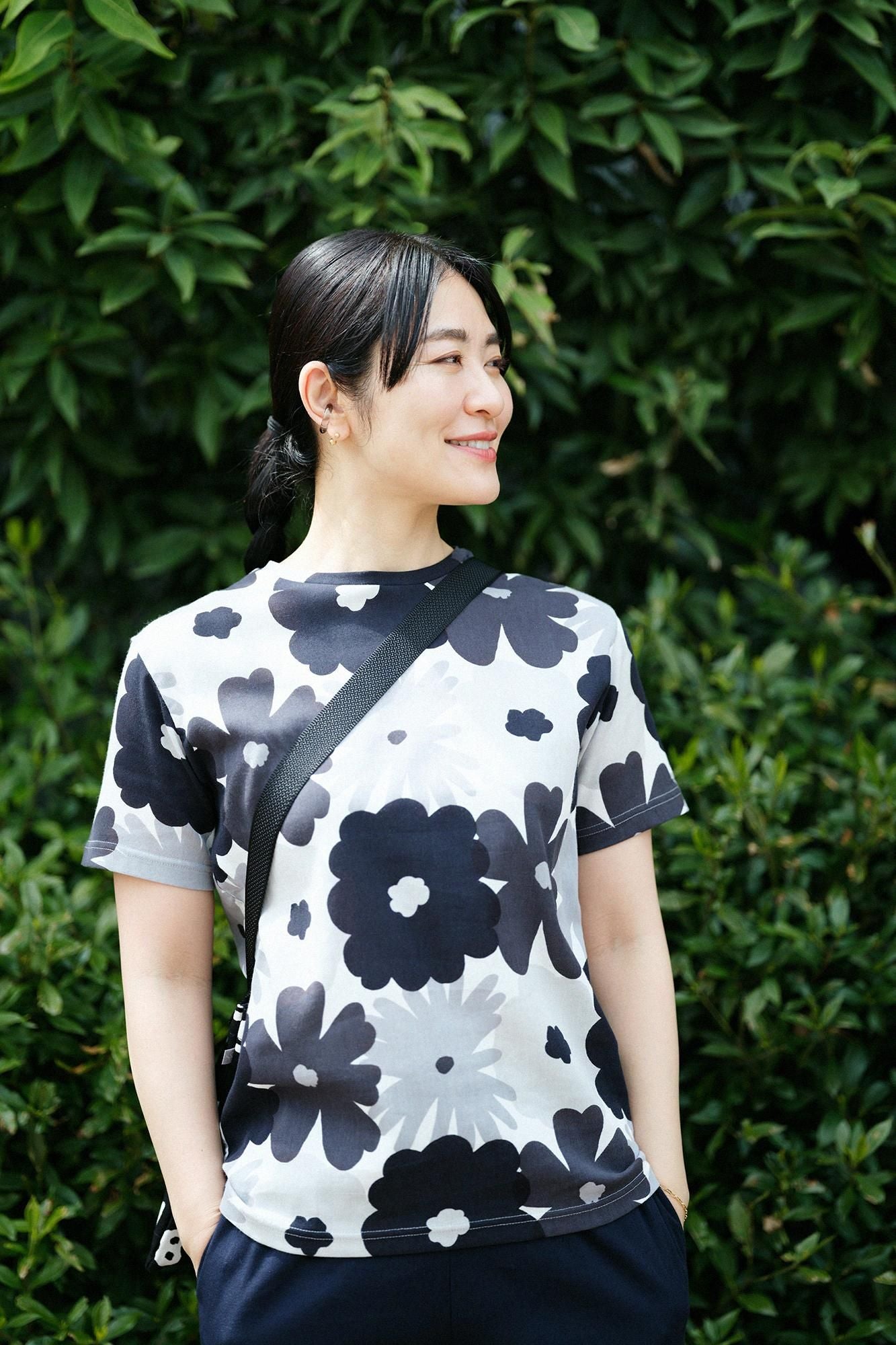 高島縮棉 40/40 短袖T-shirt／落落大方繽紛