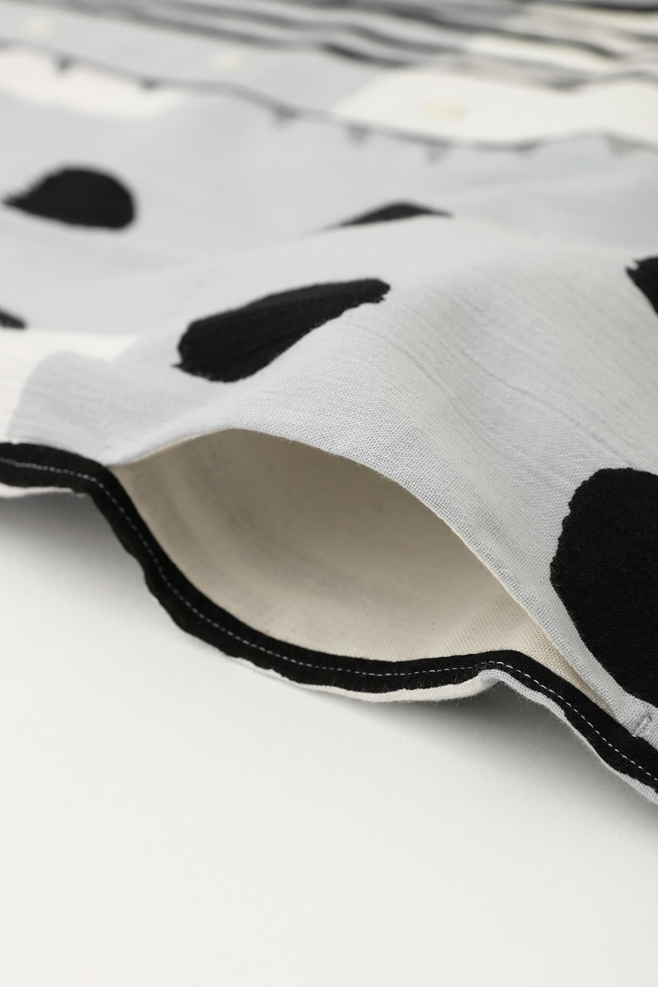 【net limited】Chizimi Cotton 20/20 Stand Collar Short Sleeve Shirt SP／Alley