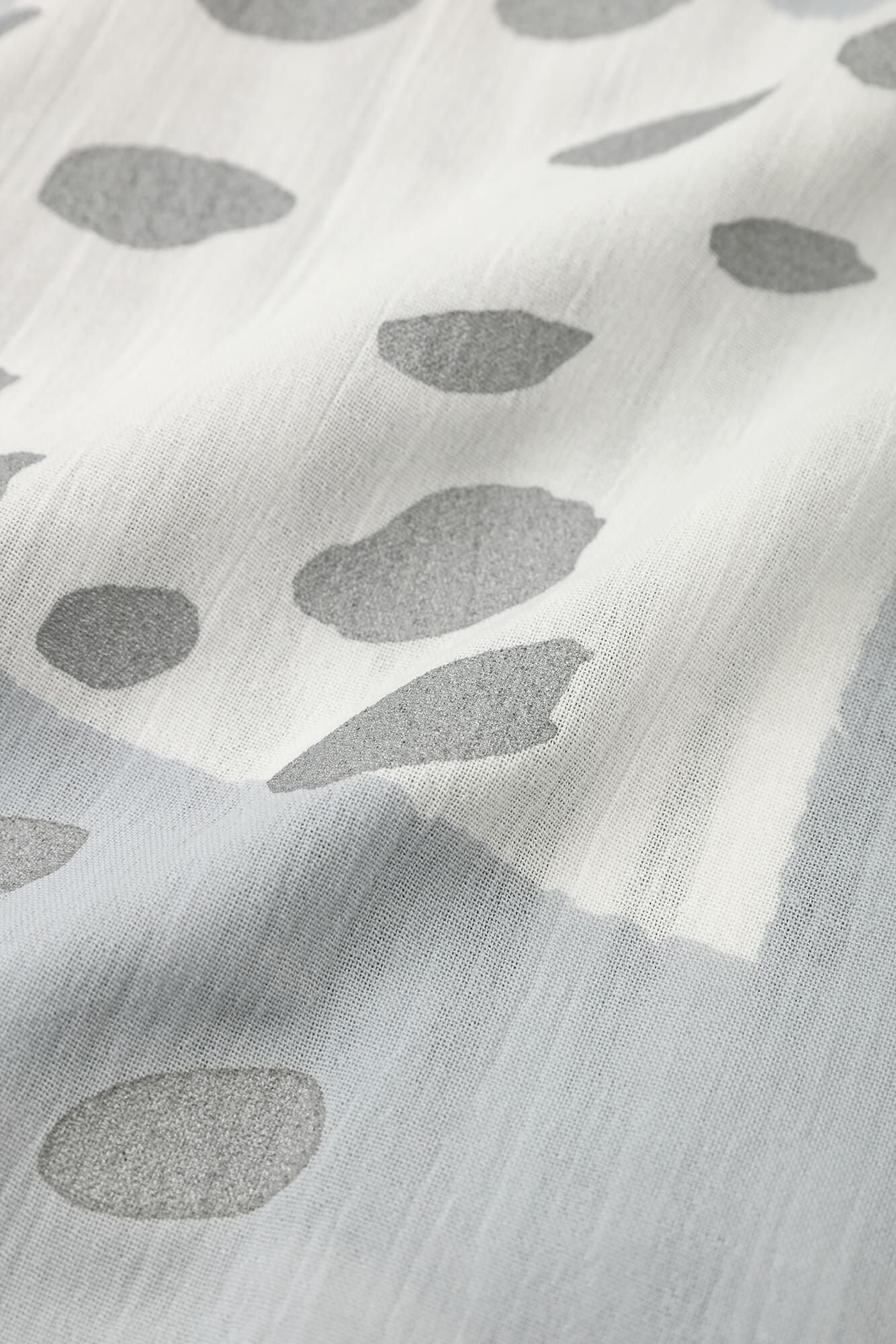 【net limited】Chizimi Cotton 20/20 Stand Collar Short Sleeve Shirt SP／Alley