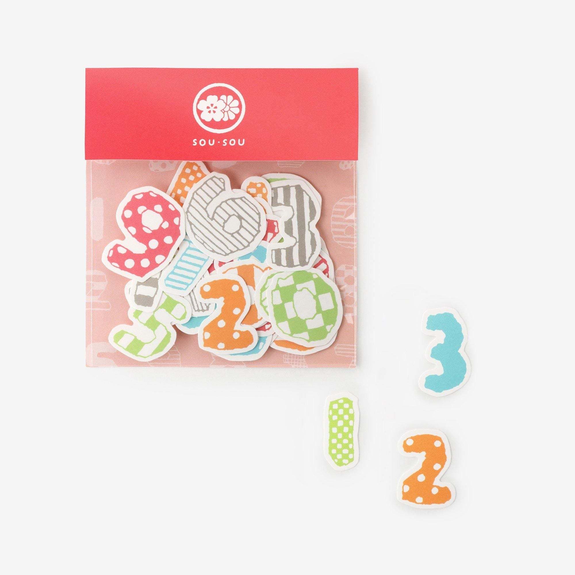 SOU・SOU×PHP Institute Flake Sticker/Zahlenspiel