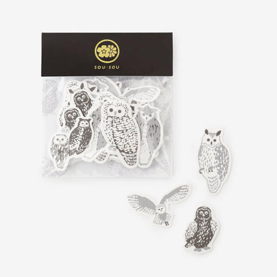 SOU・SOU×PHP研究所 フレークシール／ふくろう