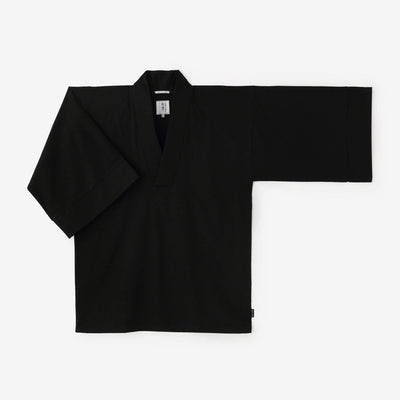 Interlock Knitting Fubi Kimono Shirt / Black