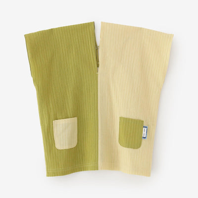 ● Chizimi Cotton 40/20 Akiha Square Top Bi-color / Light Yellow × Yellowish Green