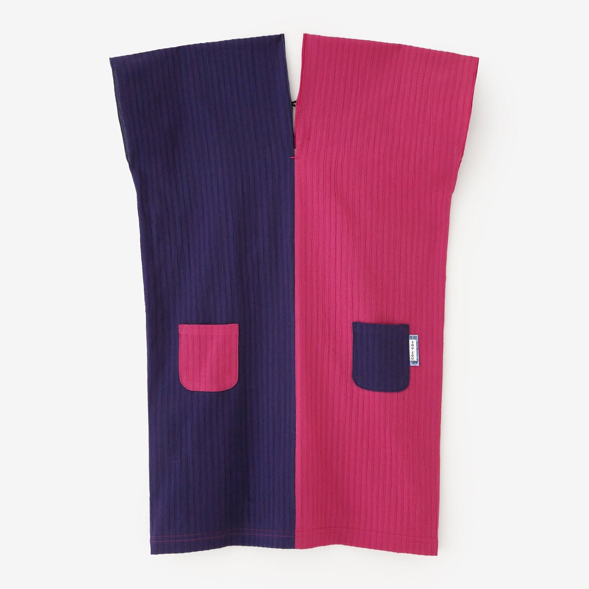 ●Takashima Chijimi 40/20 Akiha Chohoukei Katamiwari/Akamurasaki x Auberginenfarbe