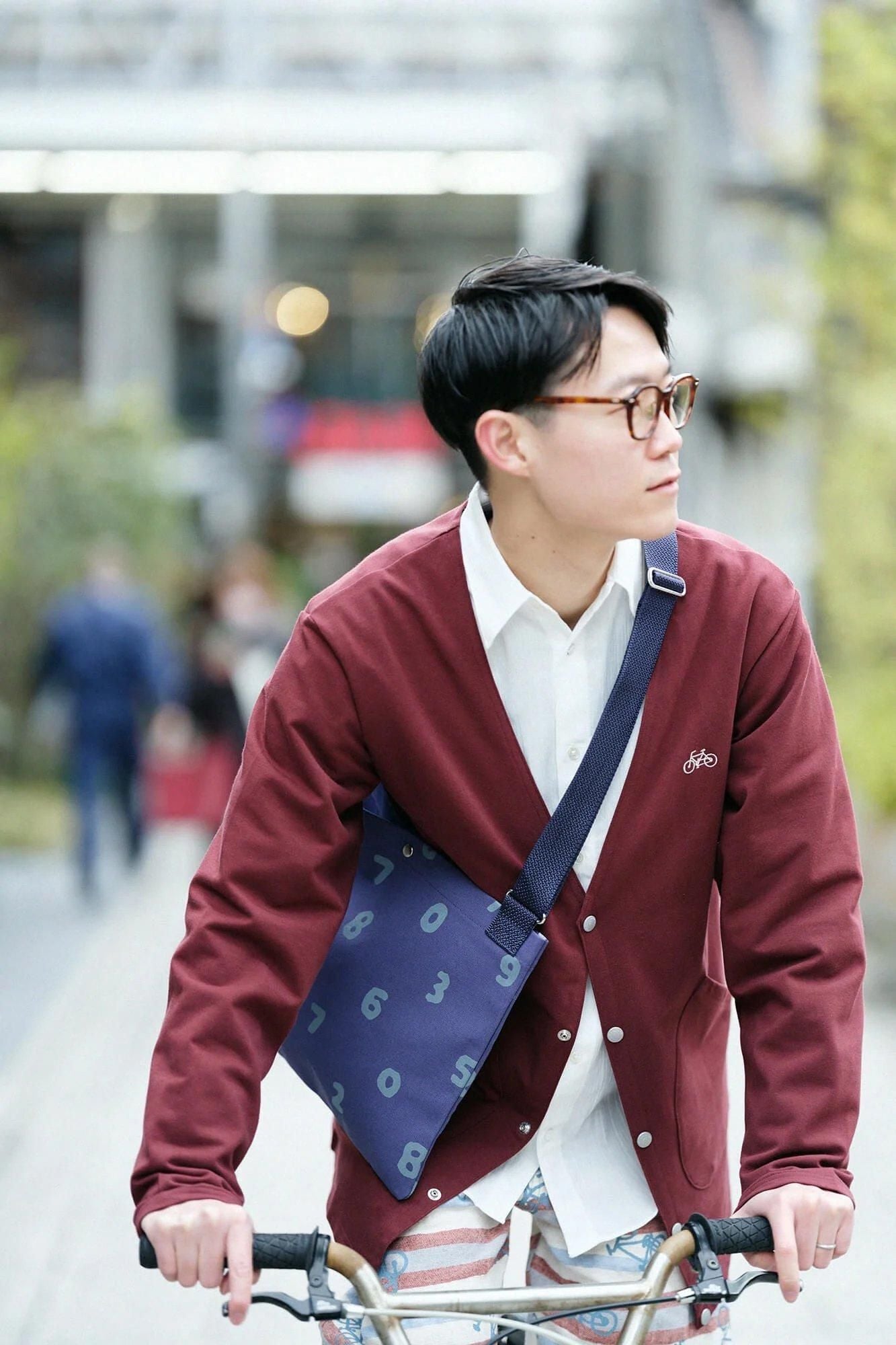 帆布 サコッシュ／SO-SU-U 江戸紫（えどむらさき）×灰青（はいあお）