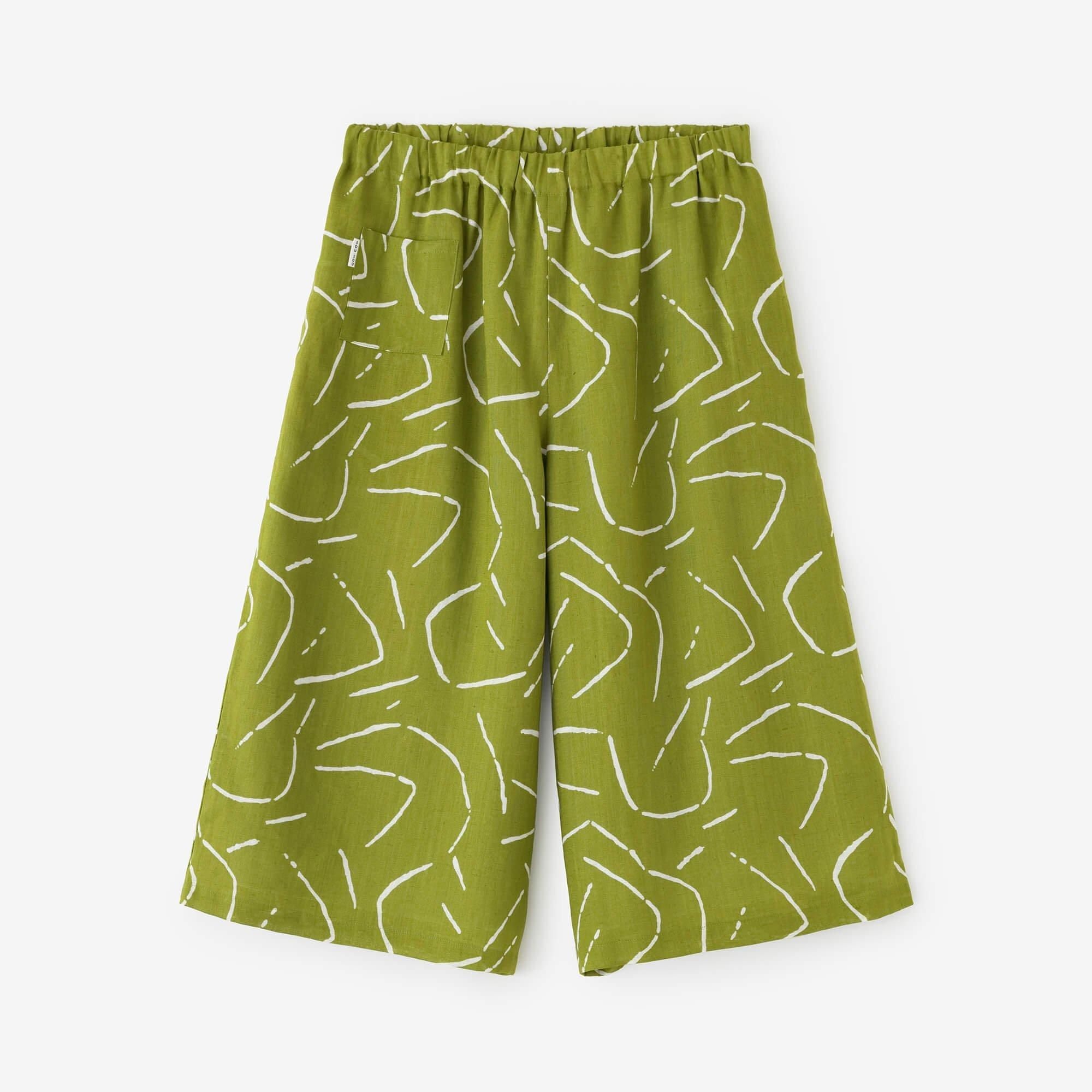 伊勢木綿 20/20 広形（ひろなり）もんぺ はぎ丈／淡藤鼠（うすふじねず）