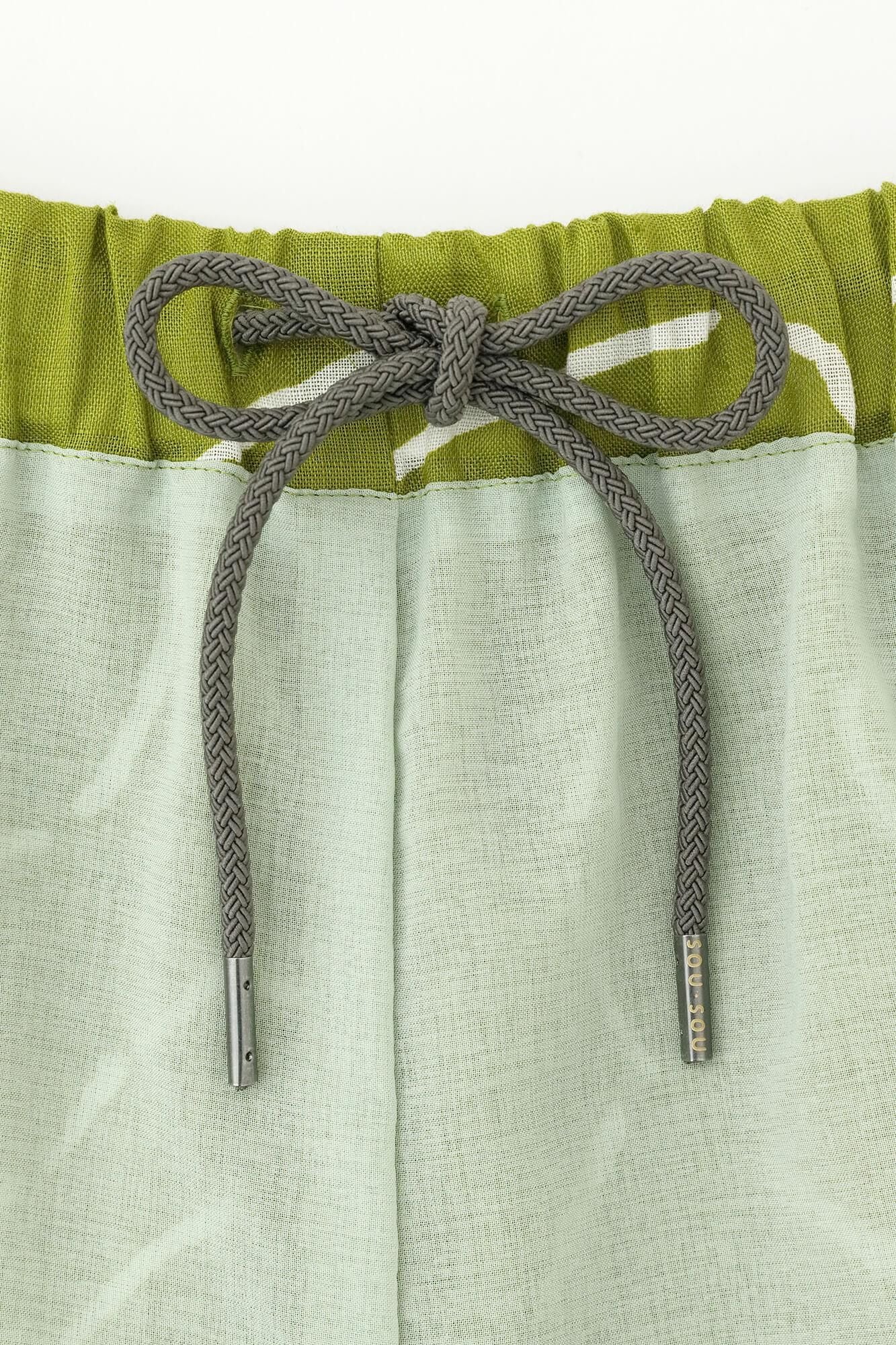 麻 広形（ひろなり）もんぺ はぎ丈／痕跡（こんせき）