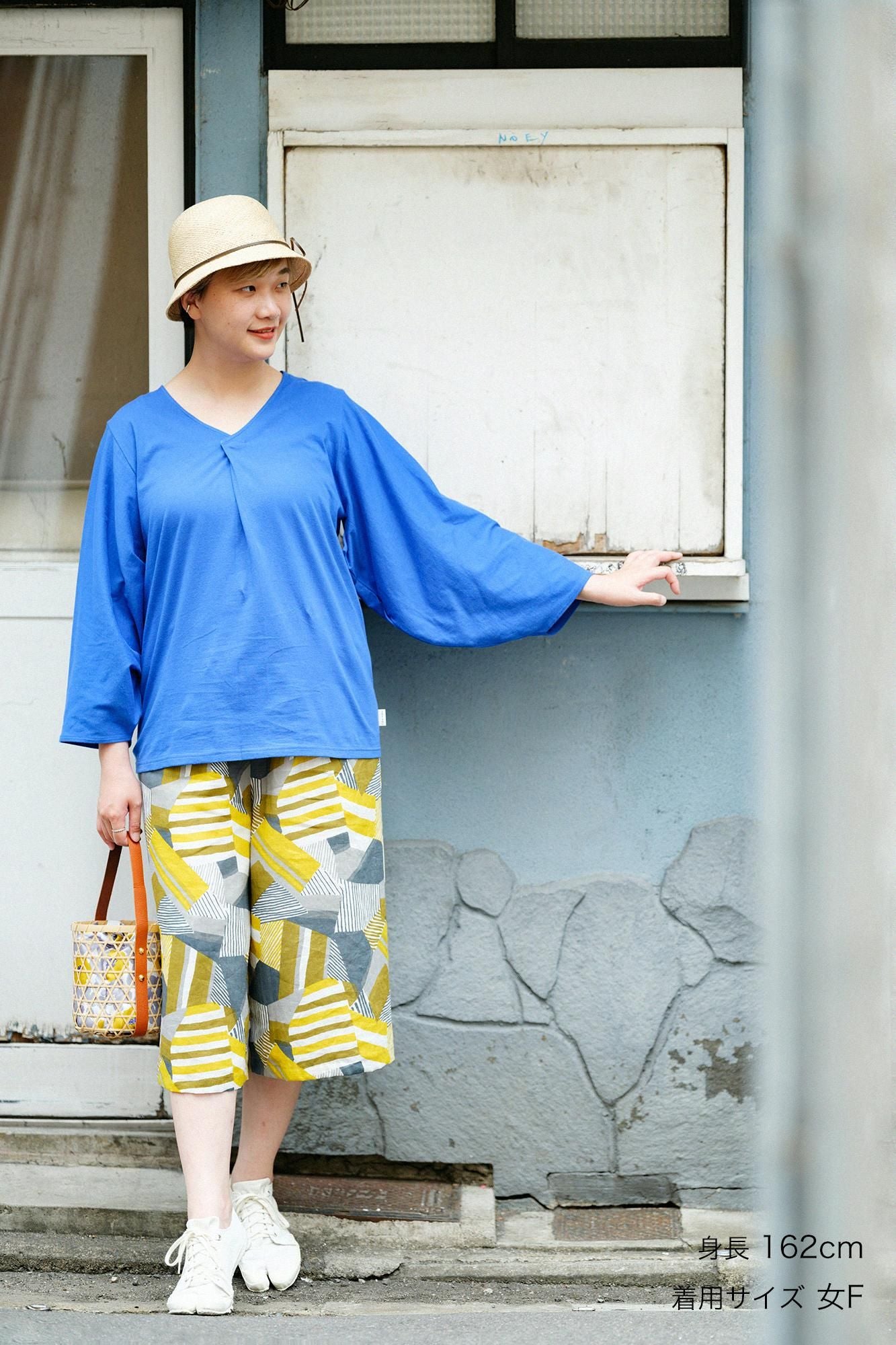 ★ SOUSOU ソウソウ 梳毛　広形もんぺ　はぎ丈 麻 広形（ひろなり）もんぺ はぎ丈／つぎはぎ細工（ざいく）