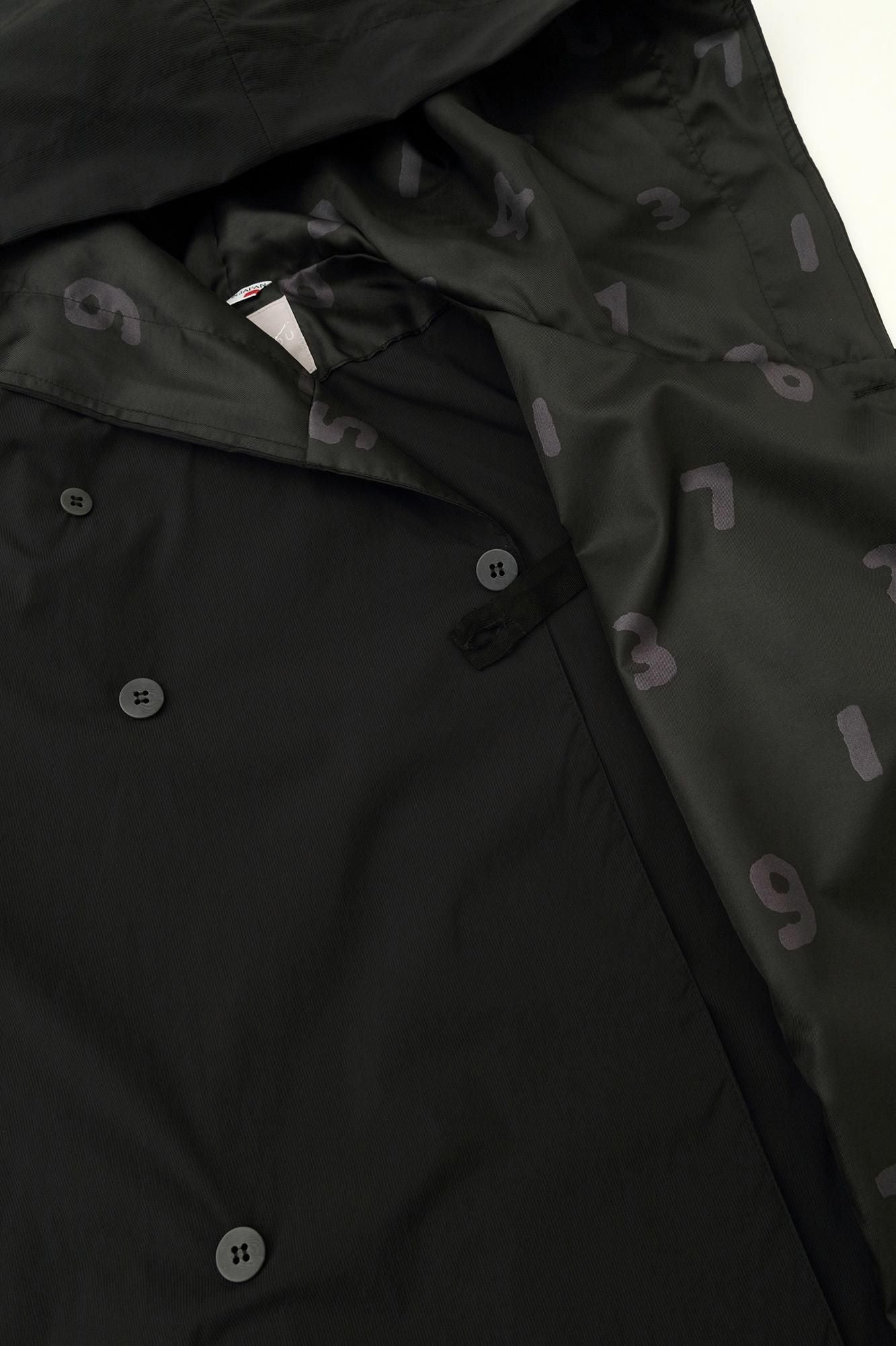 Cordura(R)彈性連帽風衣/黑色× SO-SU-U十數