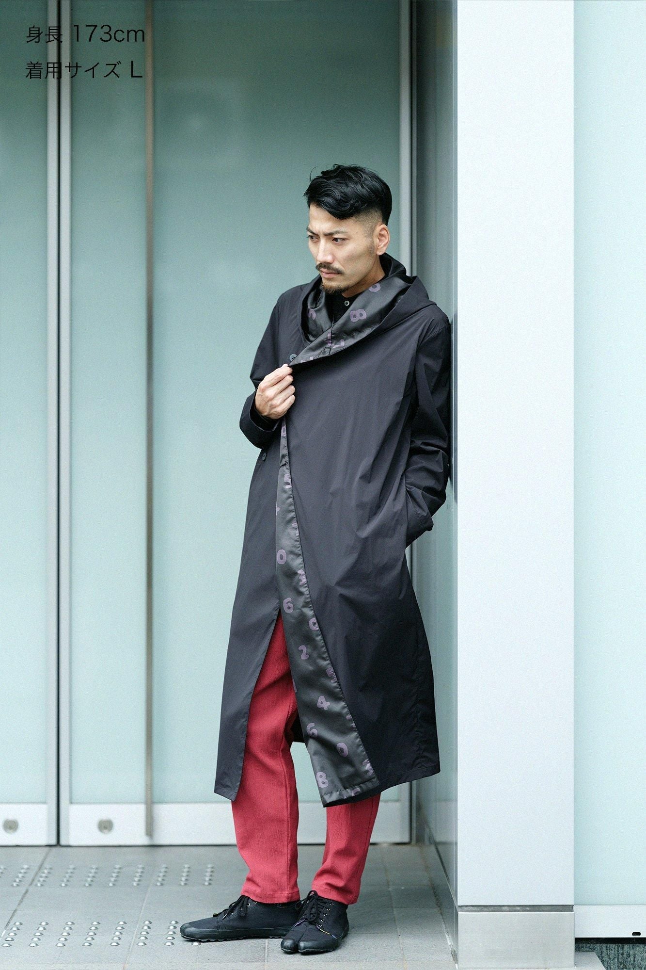 Cordura(R)彈性連帽風衣/黑色× SO-SU-U十數