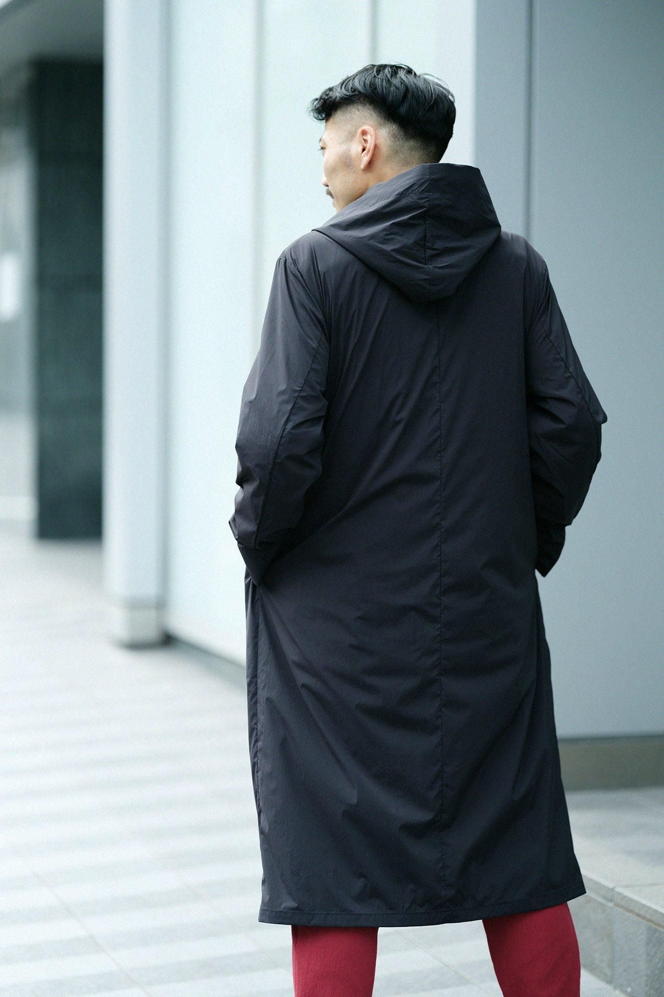 Cordura(R)彈性連帽風衣/黑色× SO-SU-U十數