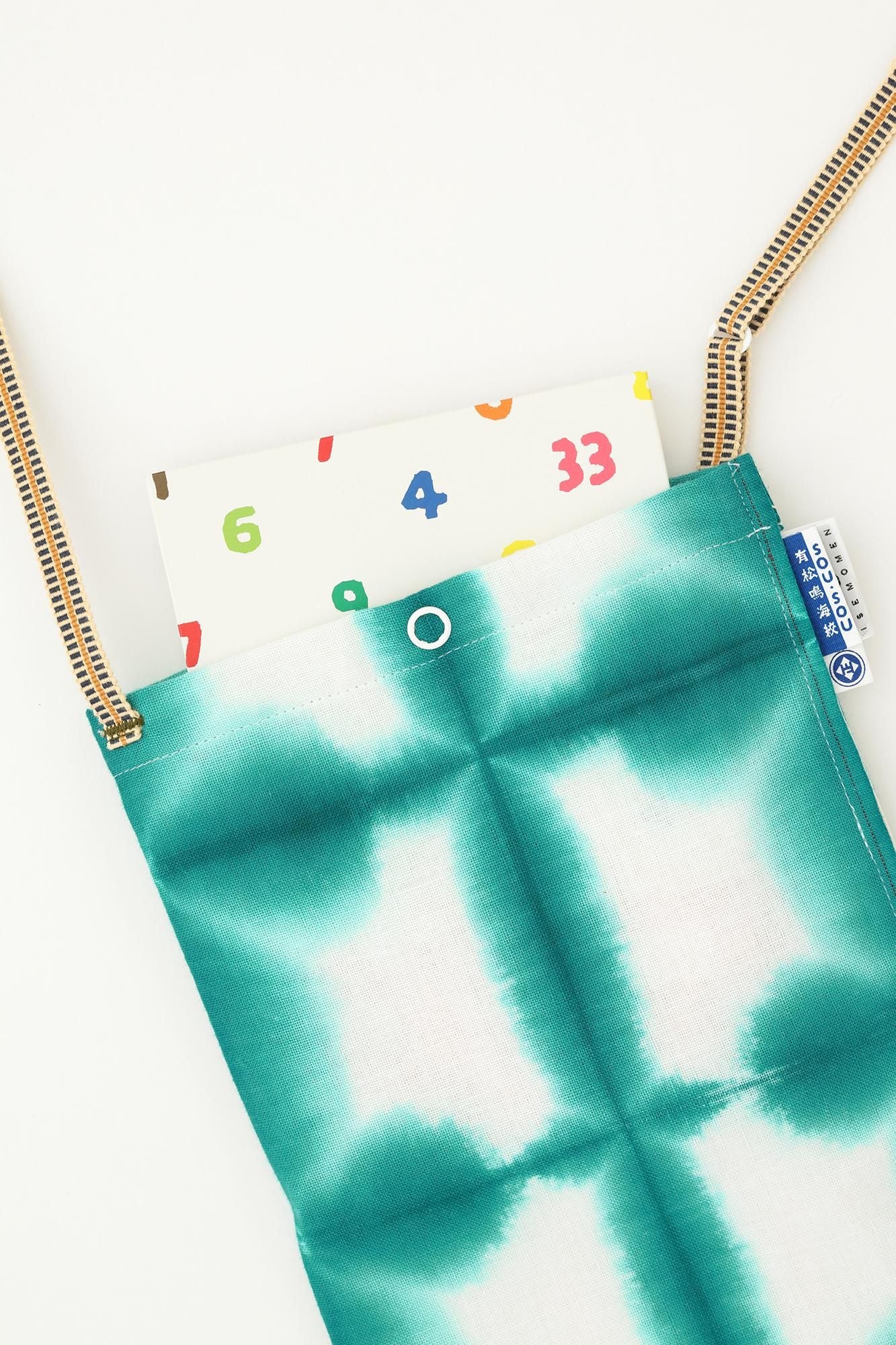 伊勢木綿 御朱印帳袋（ごしゅいんちょうぶくろ）／張正 雪花 緑1