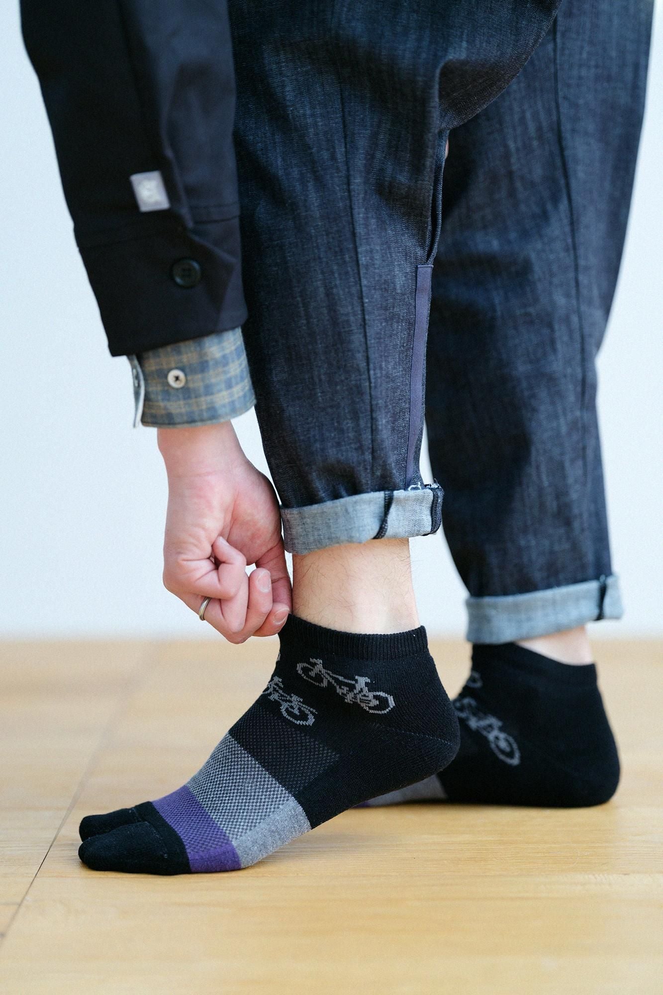 Tabi-Unterseite aus gepolstertem Flor und Mesh (knöchellang)/Charin Charin Wet Color (Wet Color)