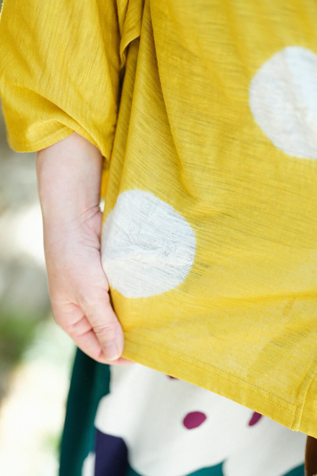 타바타시보리 마 코소데사야(정직한 saya)/물방울 황금색 (공작새）×흰색