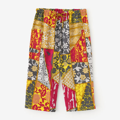 Chizimi Cotton 20/20 Skinny Pants / Patchwork Kimono of Uesugi Kenshin Family-Recreation Blazing Sky