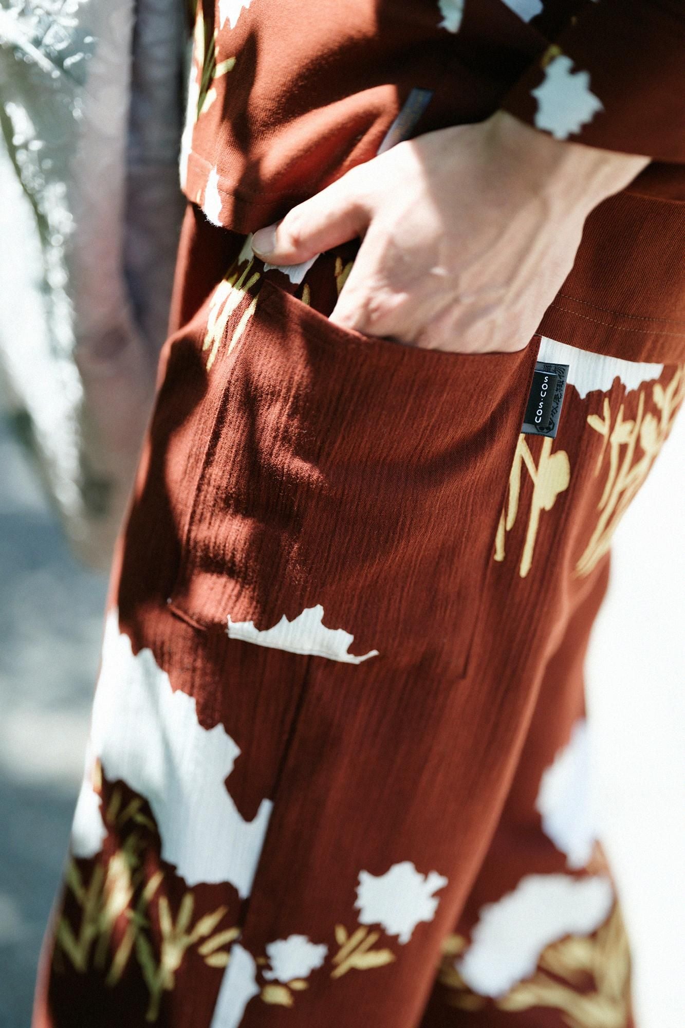 高島縮 20/20 えんゆう穿き／花あかり