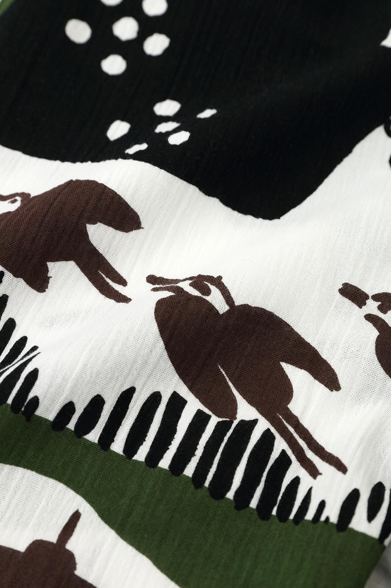 高島縮棉 20/20細腿褲/織部