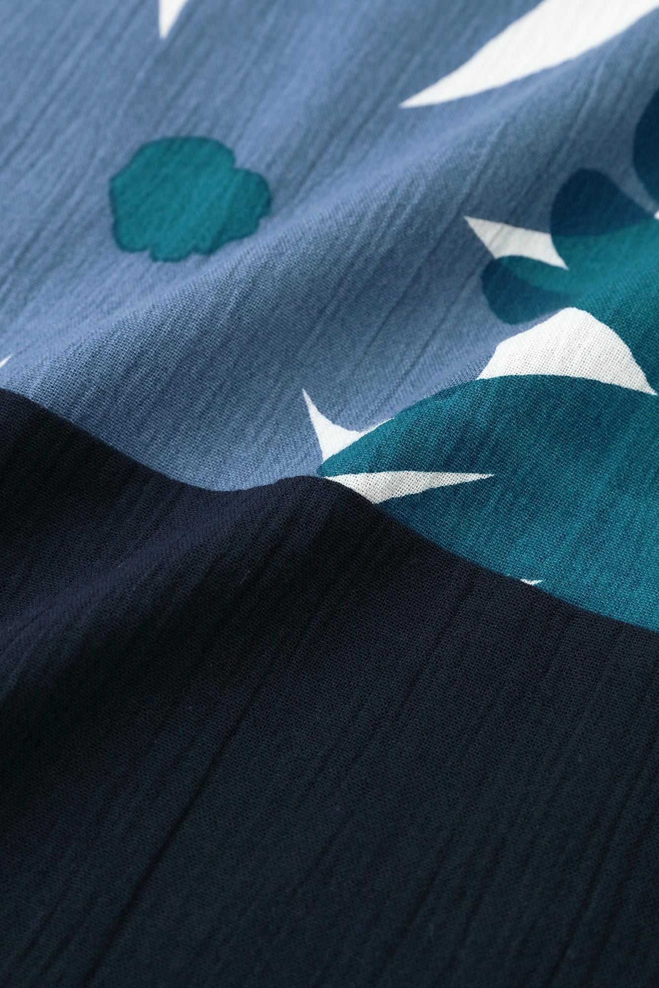 net限定】高島縮 20/20 四角衣（しかくい） 組（くみ） 肩文様（かたもん