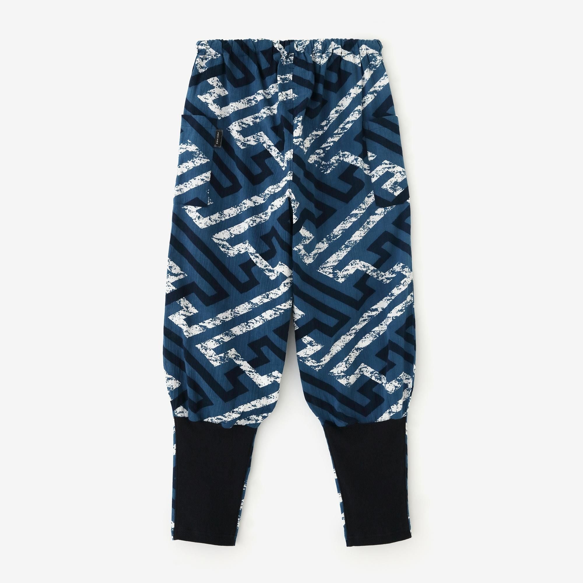 高島縮 20/20 藍捺染（あいなせん） 裁付（たっつけ）えんゆう穿き／