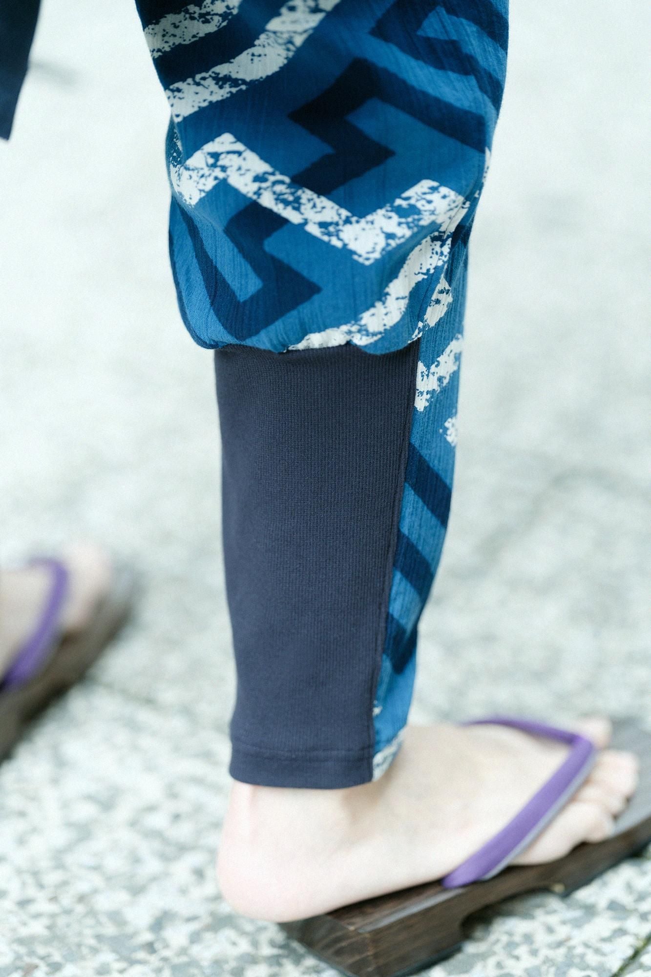 Takashima Chijimi 20/20 靛蓝印花、Tattsuke、Enyuu 磨损/Saaya 风格、Era