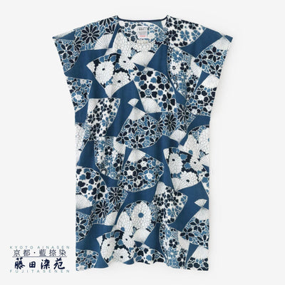 타카시마치지미 20/20 쪽 나염 직사각형 원피스(Chohokei)/오우기