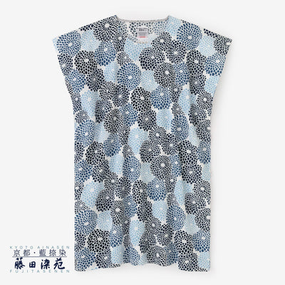 [넷 전용]타카시마치지미 20/20 쪽 나염 직사각형 원피스(초호케이) /국화