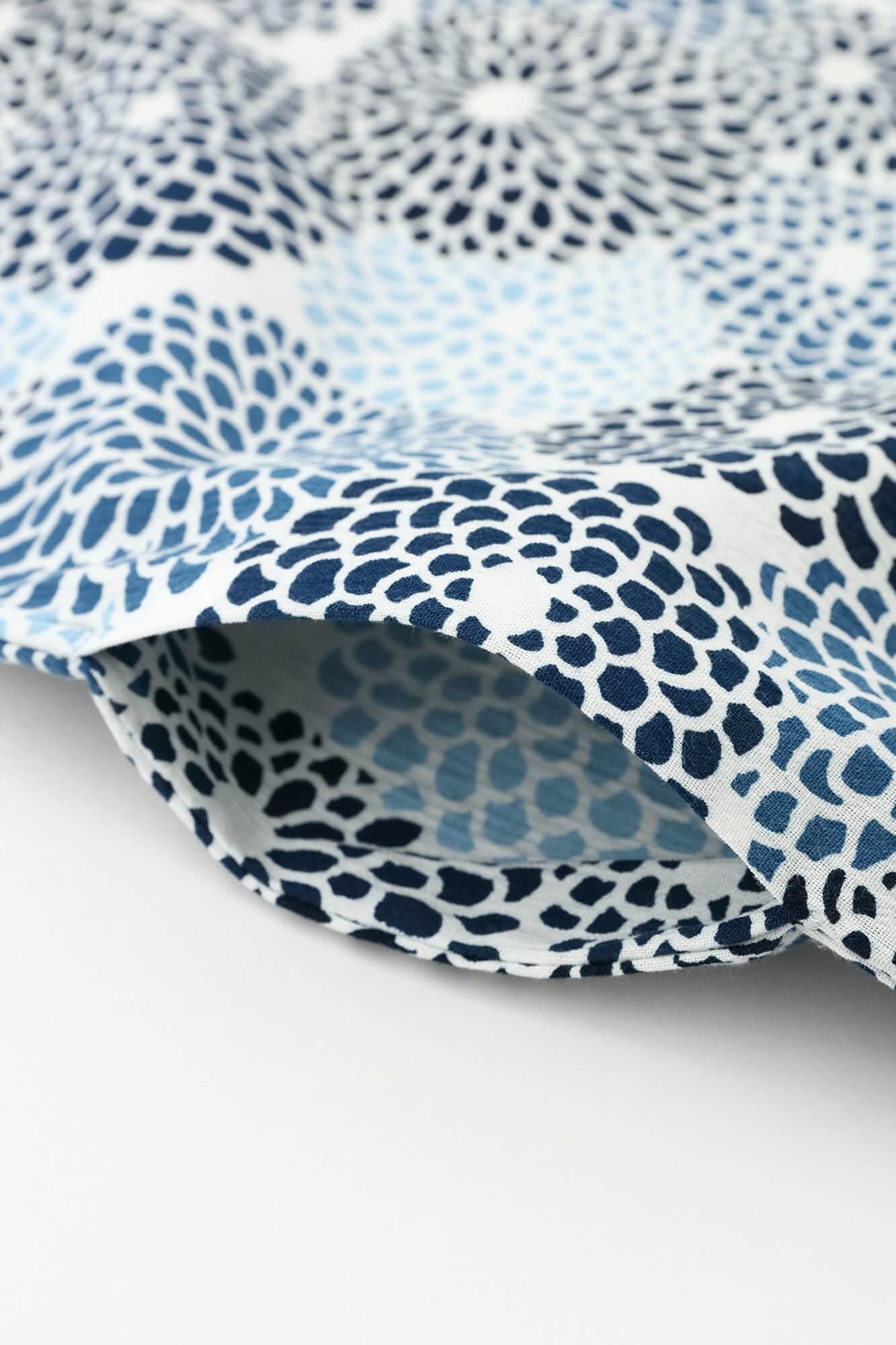 [넷 전용]타카시마치지미 20/20 쪽 나염 직사각형 원피스(초호케이) /국화