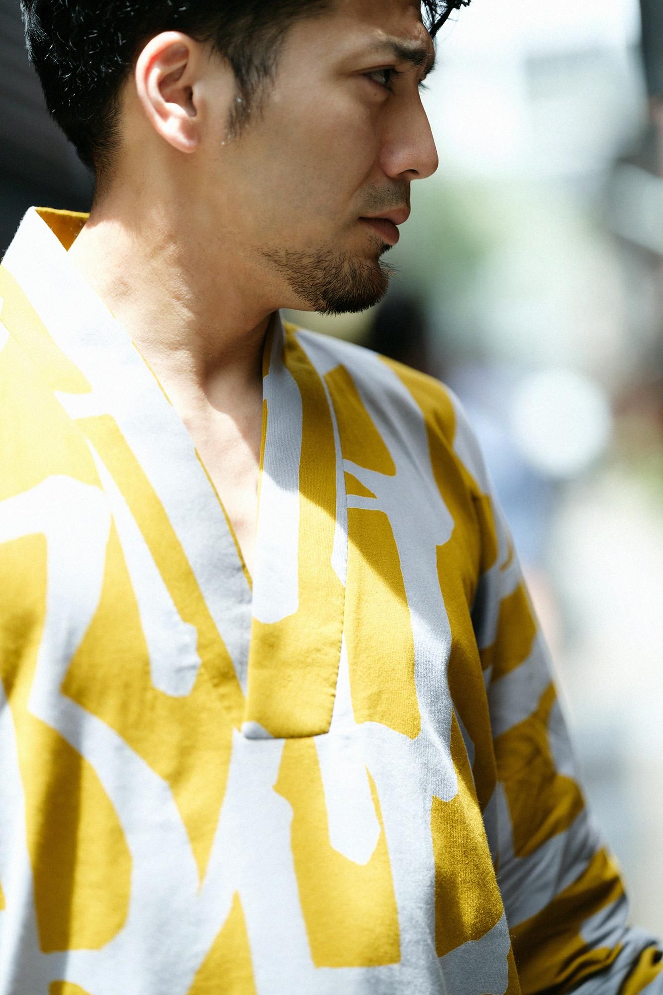 Chizimi Cotton 40/40 Fubi Kimono Shirt / Rhythm
