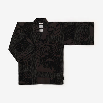 Chizimi Cotton 40/40 Fubi Kimono Shirt / Azure Dragon