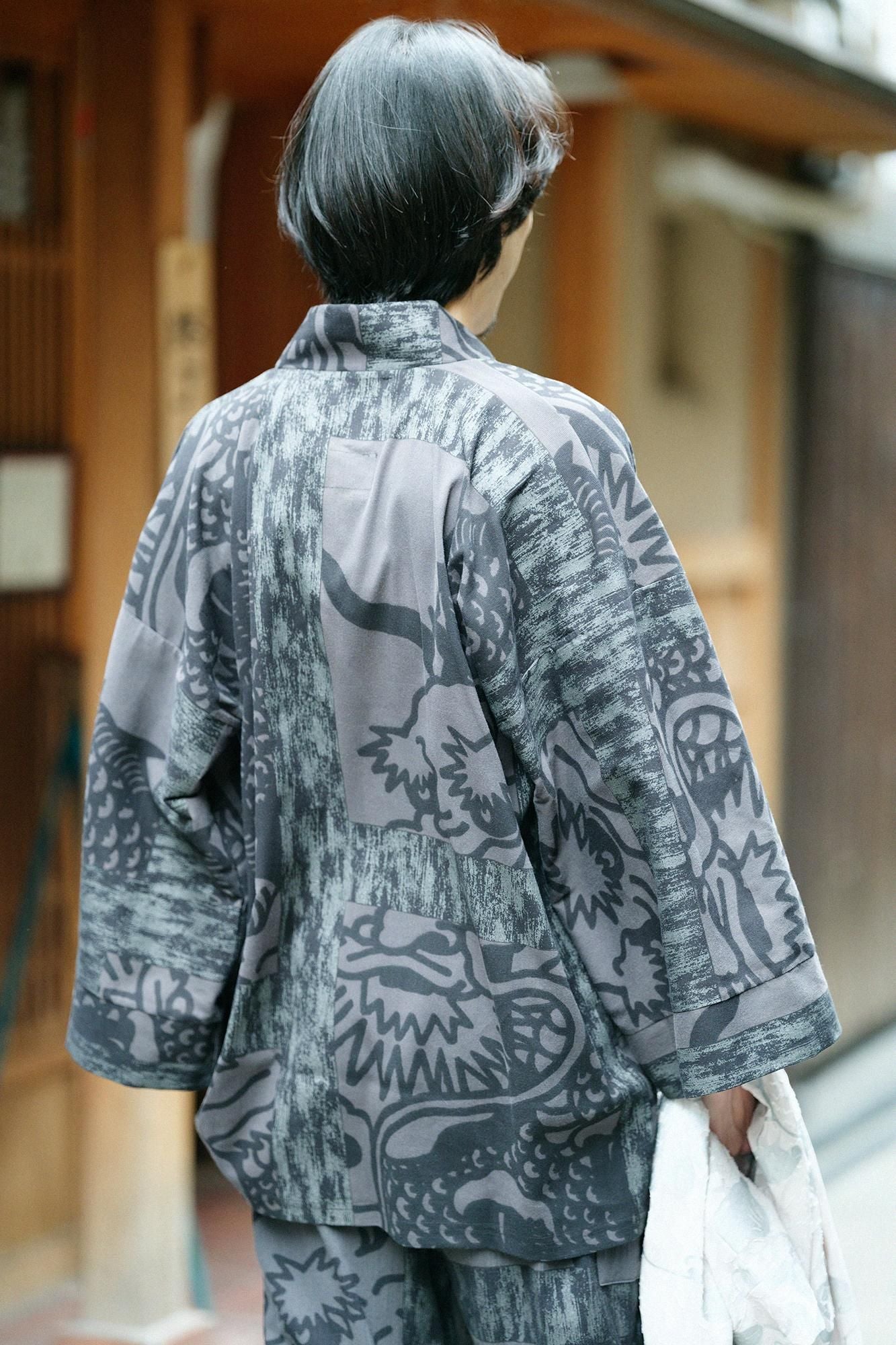 高島縮棉 40/40風靡 上衣/青龍