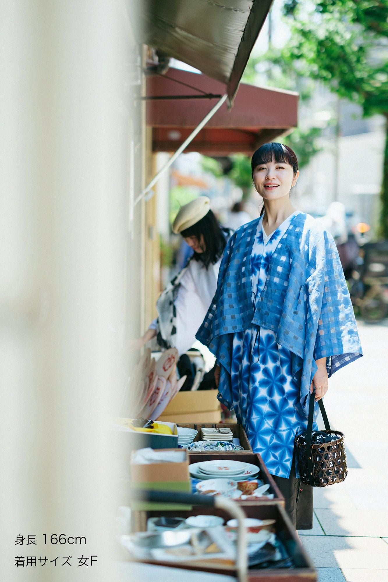 SOU・SOU　きさらぎ袖括り　短丈　麻甘織 麻 きさらぎ 袖括り（そでくくり）／留紺（とめこん）