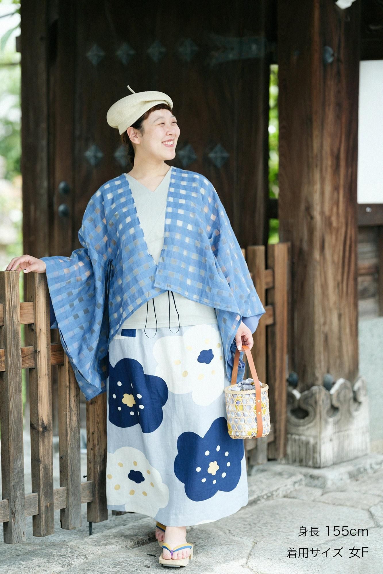 SOU・SOU　きさらぎ袖括り　短丈　麻甘織 麻 きさらぎ 袖括り（そでくくり）／留紺（とめこん）