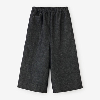 麻デニム 広形（ひろなり）もんぺ／黒紺（くろこん）