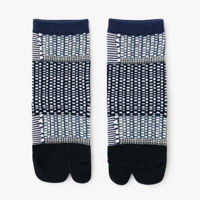 【net Limited 30%OFF】●Tabi Socks for Kids Mid-calf／Lines and Dots Seiwa【12-14cm】