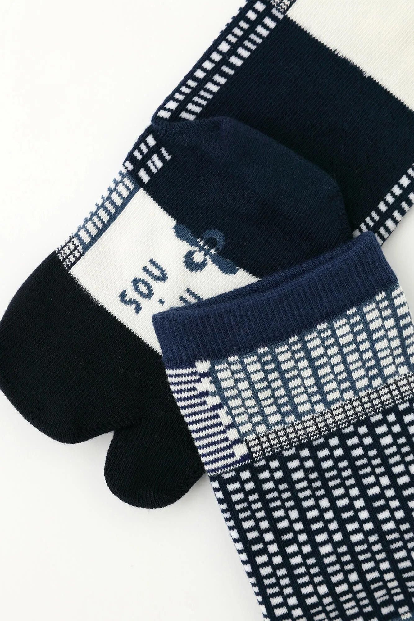 【net Limited 30%OFF】●Tabi Socks for Kids Mid-calf／Lines and Dots Seiwa【12-14cm】